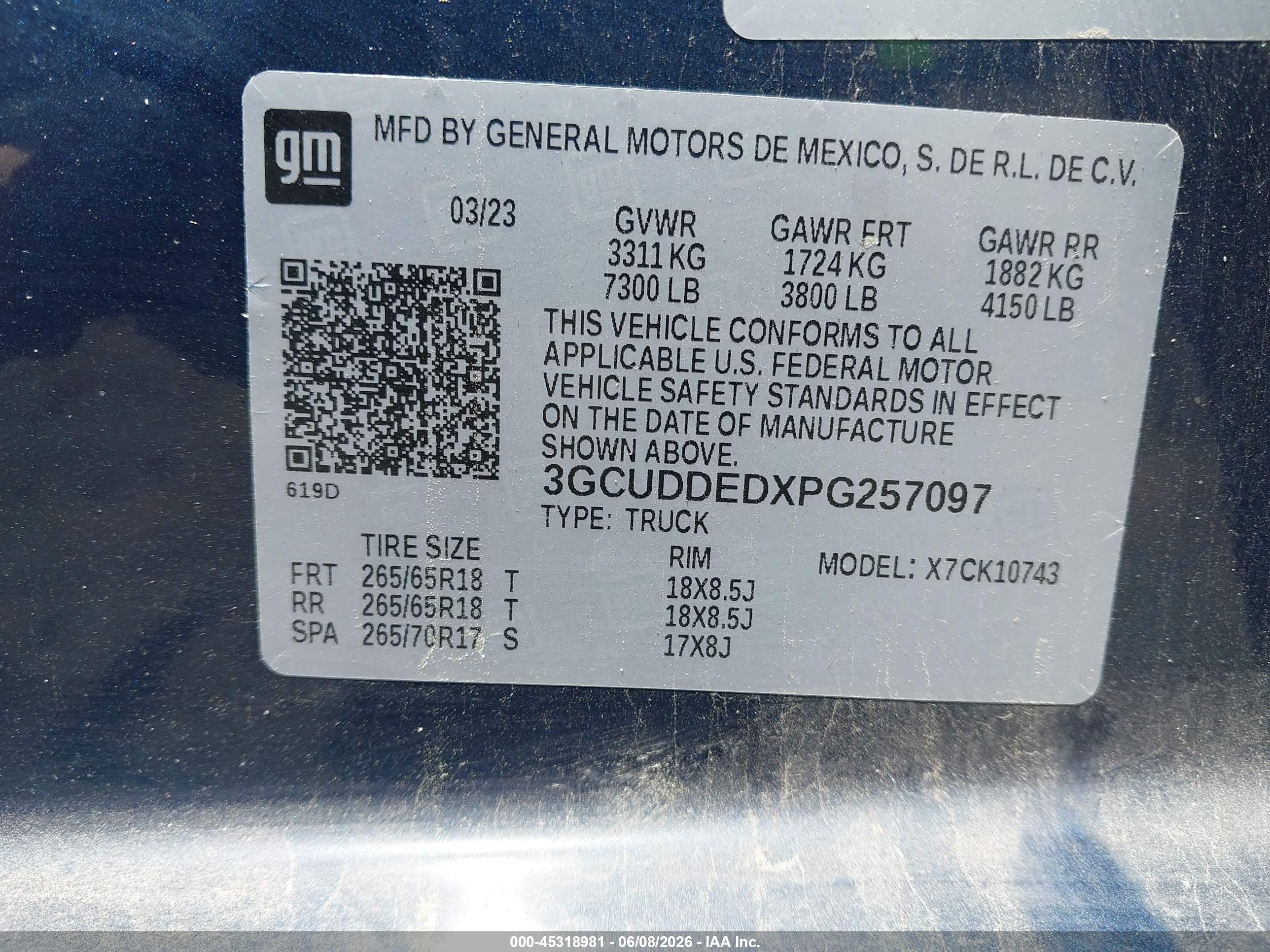 2023 Chevrolet Silverado 1500 4wd  Standard Bed Lt Blue vin: 3GCUDDEDXPG257097