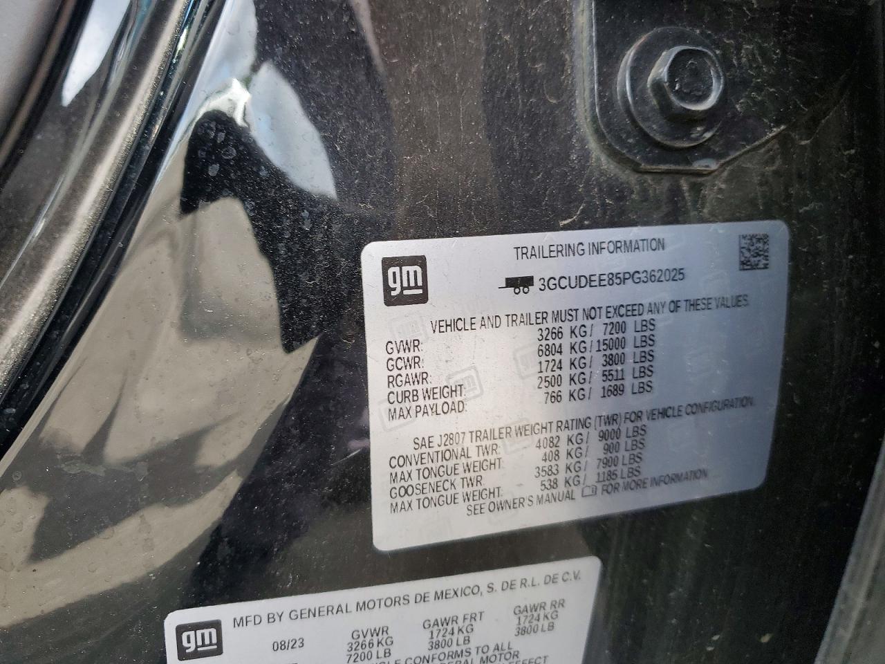 2023 Chevrolet Silverado K1500 Rst Black vin: 3GCUDEE85PG362025
