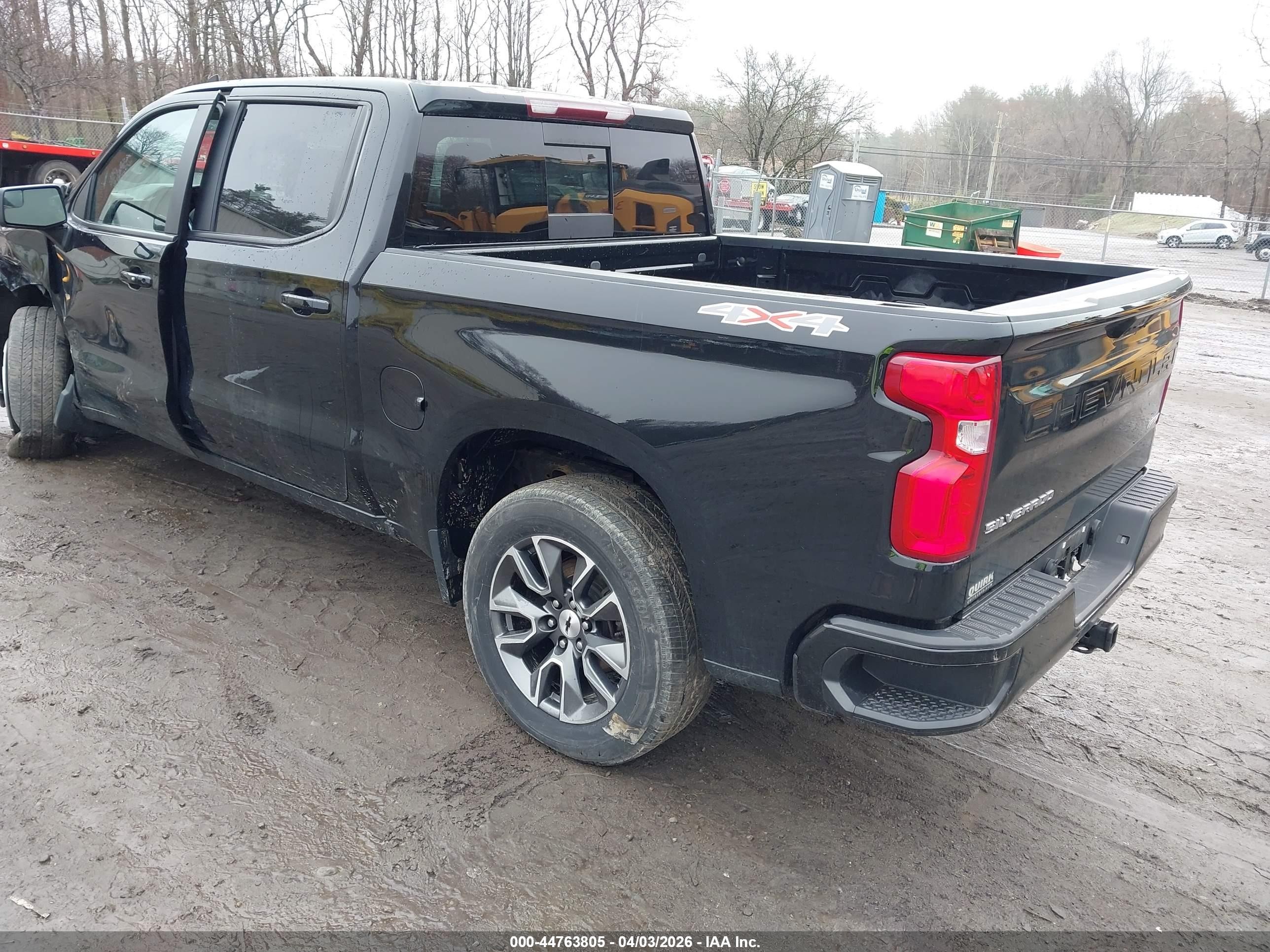 2024 Chevrolet Silverado 1500 4wd  Short Bed Rst Black vin: 3GCUDEED6RG206866