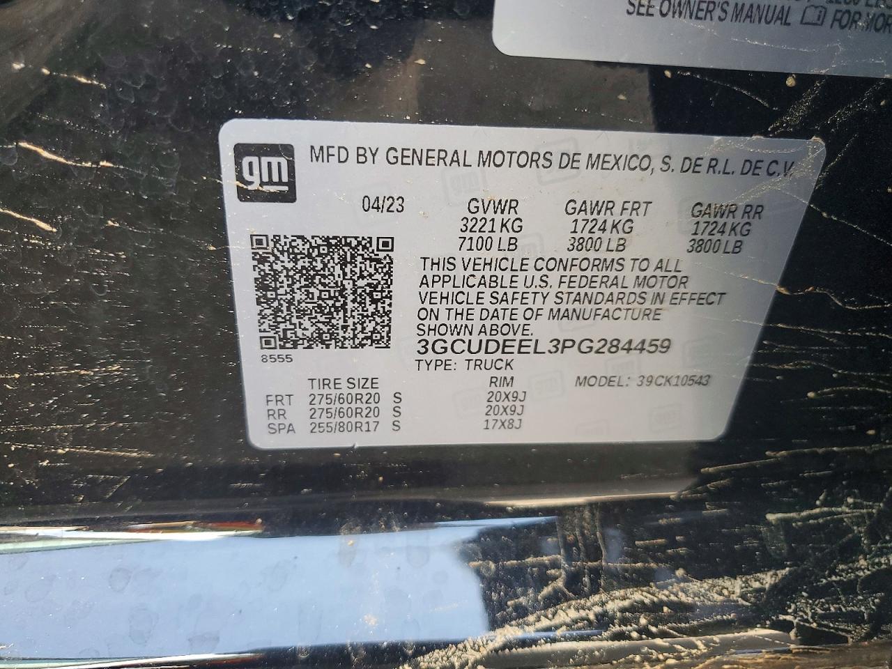 2023 Chevrolet Silverado K1500 Rst Black vin: 3GCUDEEL3PG284459
