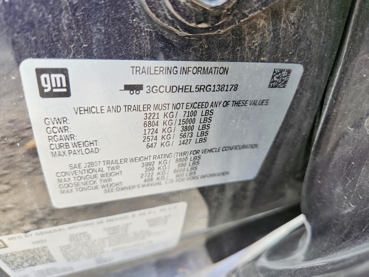 2024 Chevrolet Silverado K1500 Zr2 Black vin: 3GCUDHEL5RG138178