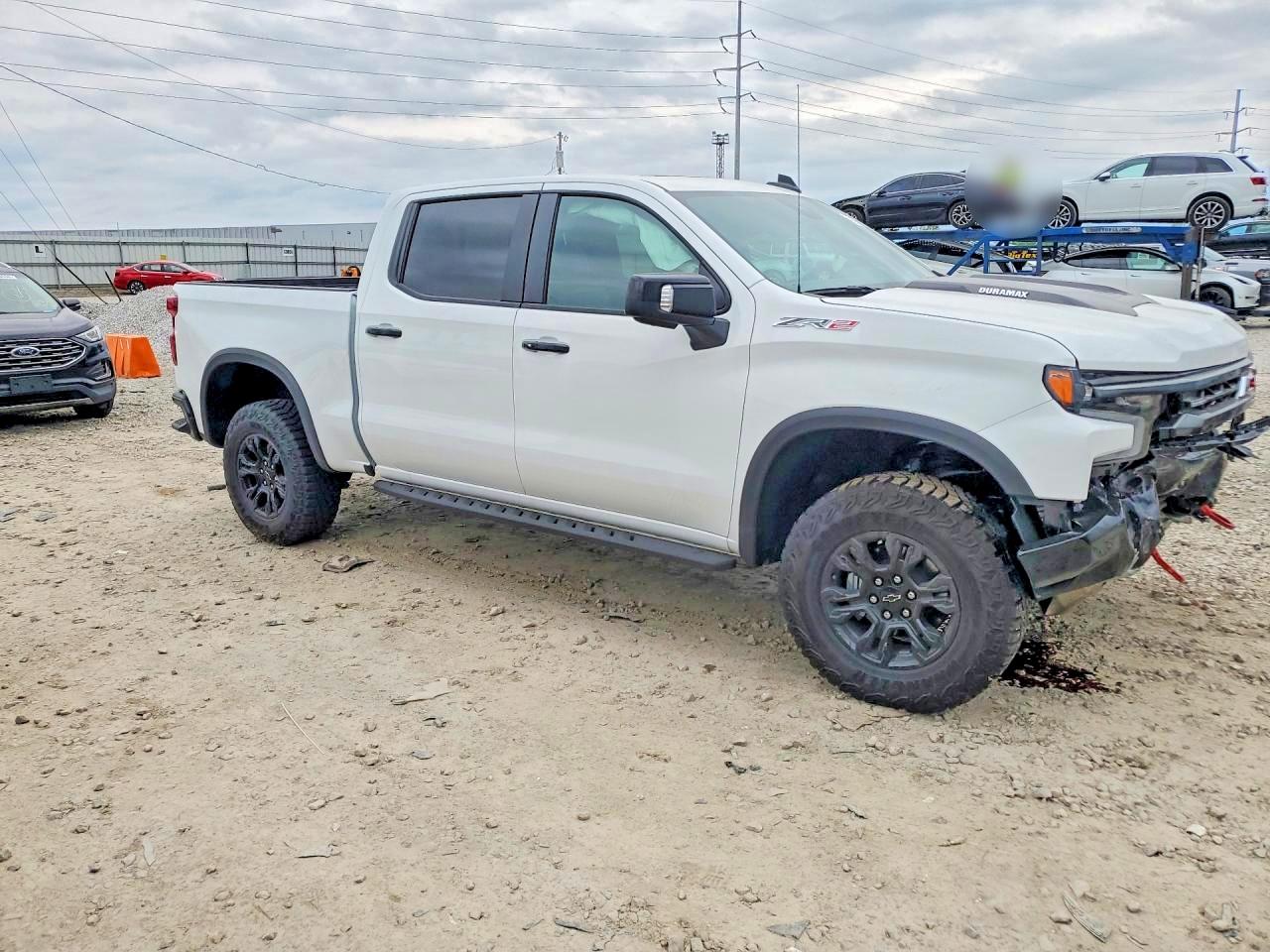 2026 Chevrolet Silverado K1500 Zr2 White vin: 3GCUKHE88TG280243