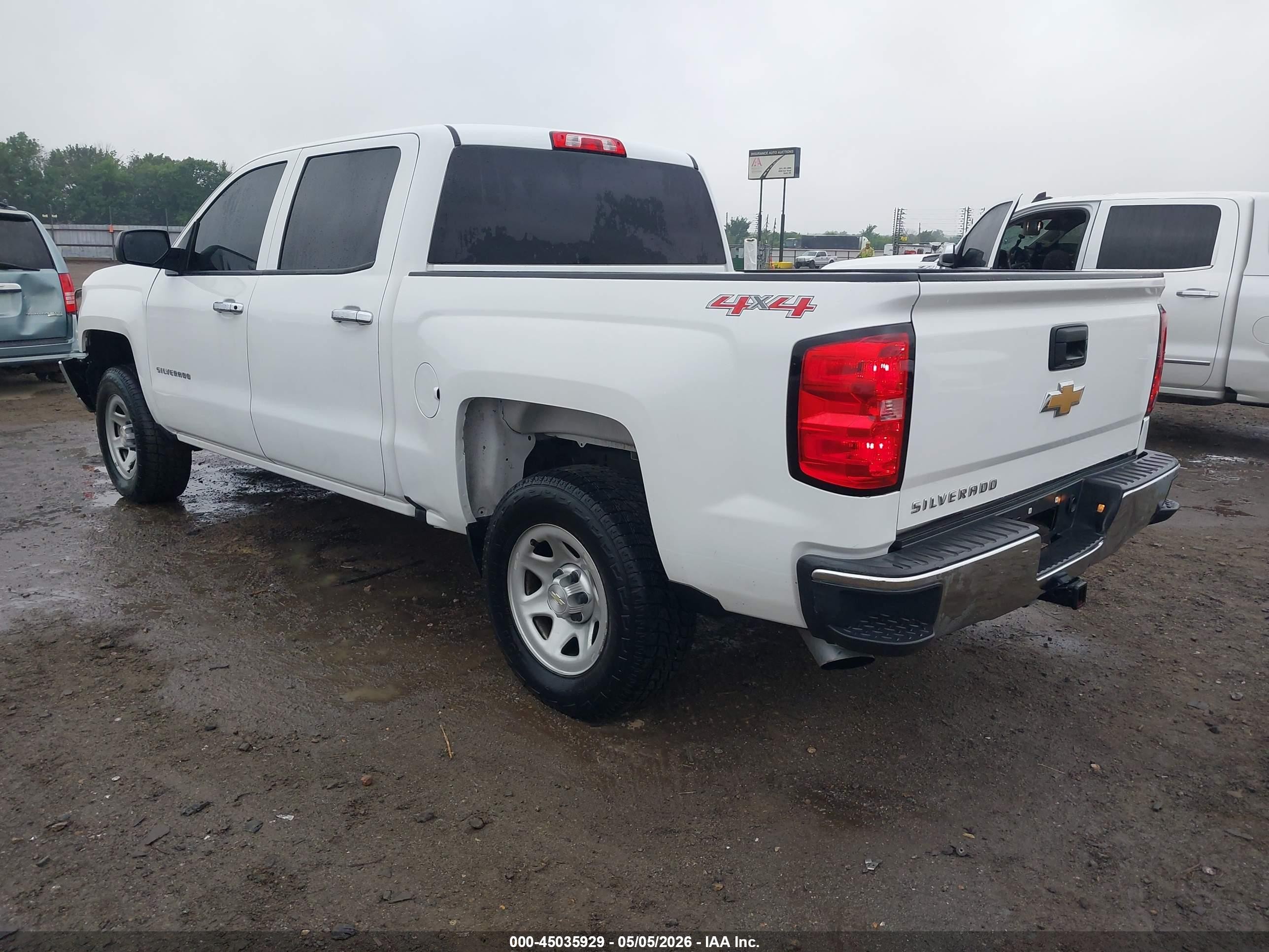 2017 Chevrolet Silverado 1500 Wt Белый vin: 3GCUKNEC3HG287482