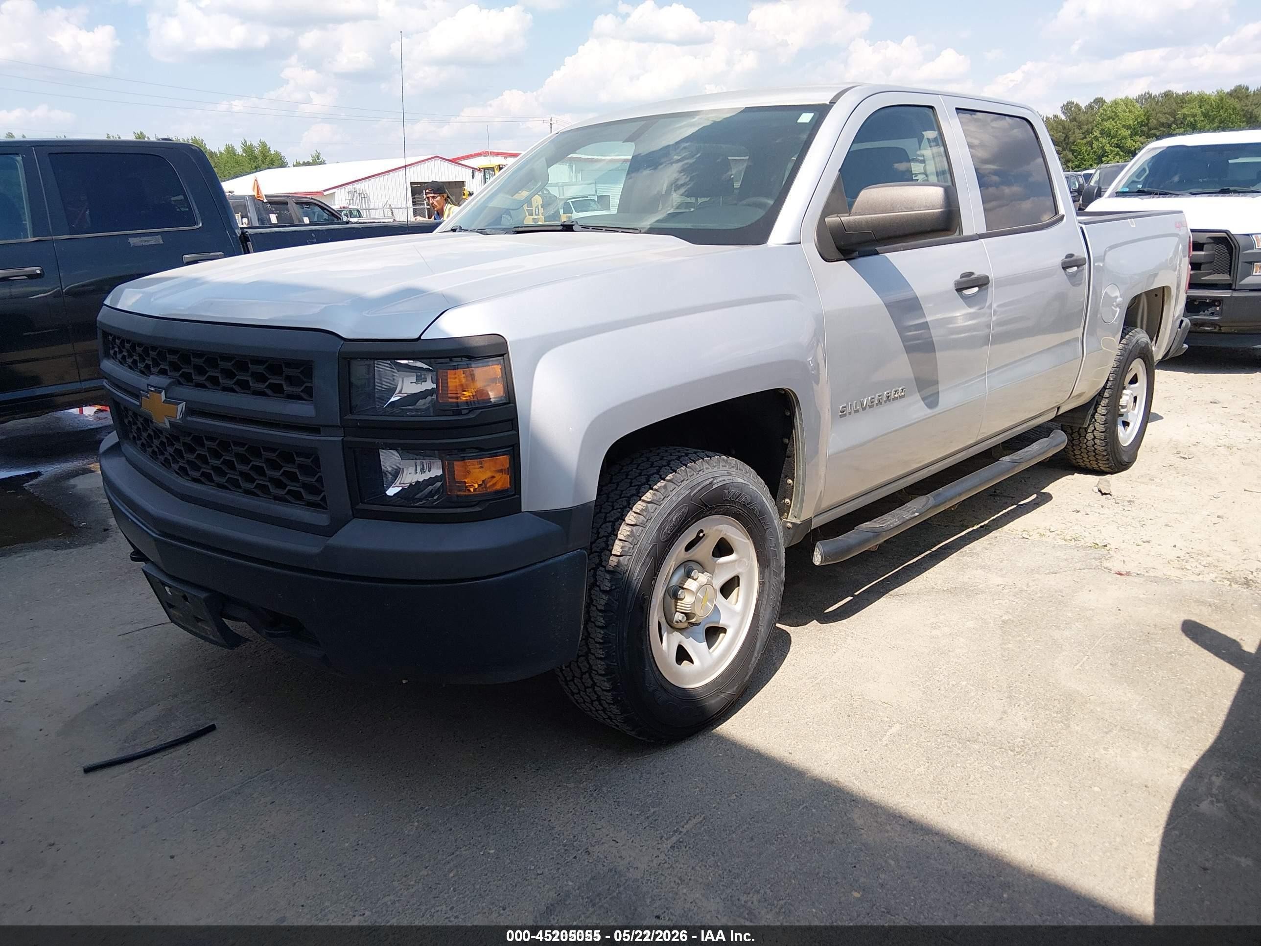 2015 Chevrolet Silverado 1500 Wt Silver vin: 3GCUKPEC5FG409381