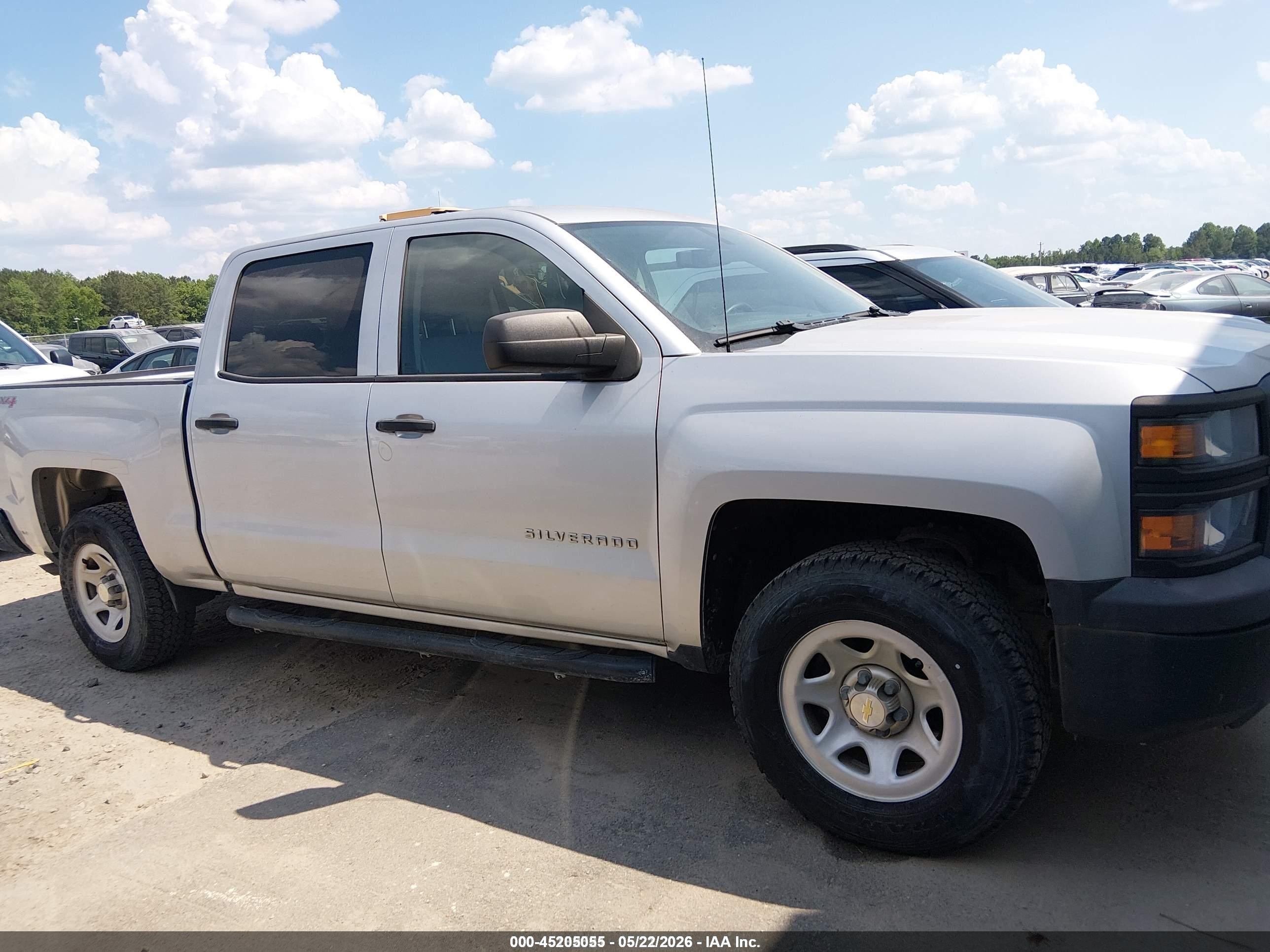 2015 Chevrolet Silverado 1500 Wt Silver vin: 3GCUKPEC5FG409381
