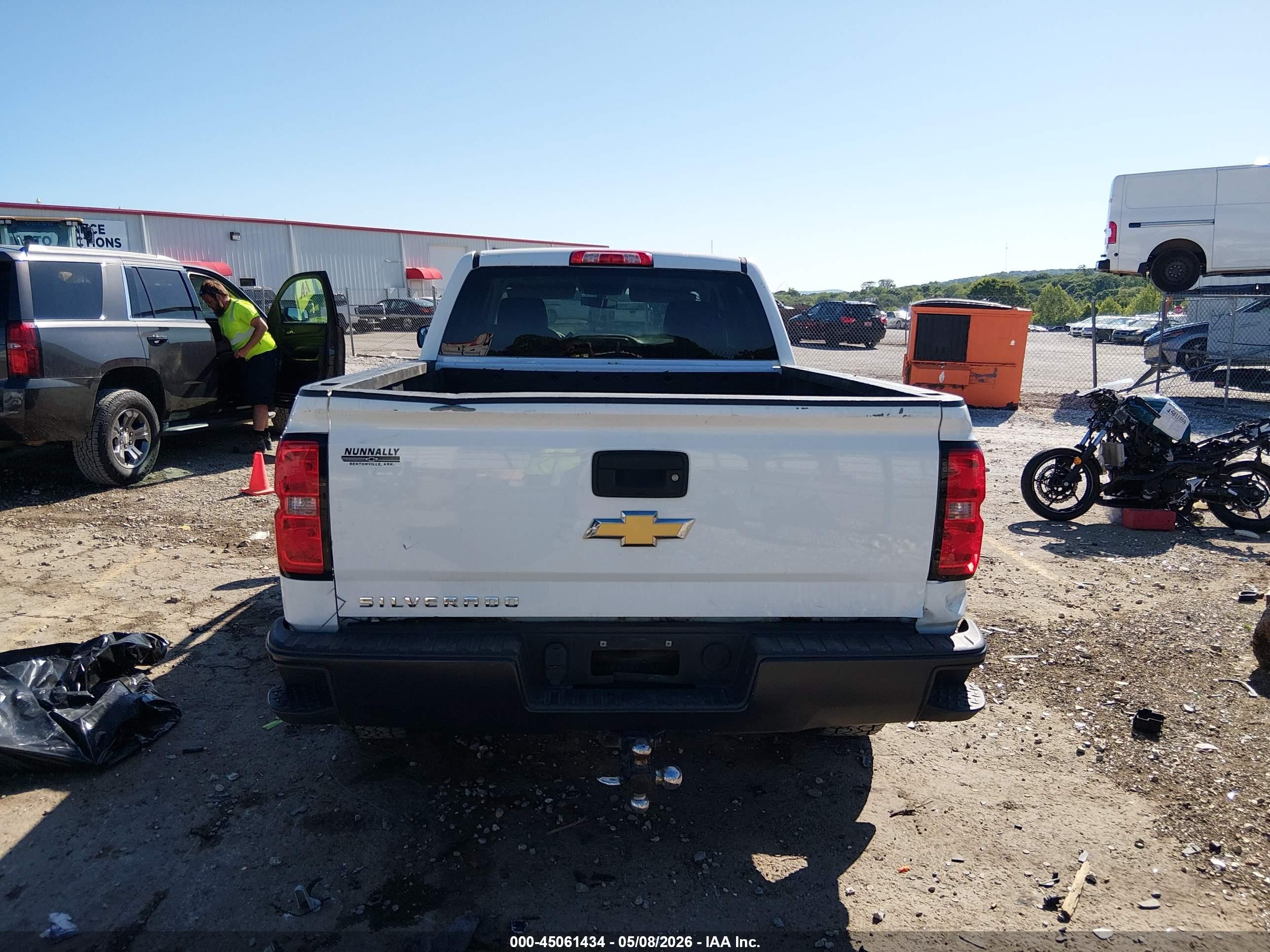 2015 Chevrolet Silverado 1500 Wt White vin: 3GCUKPEC7FG254235