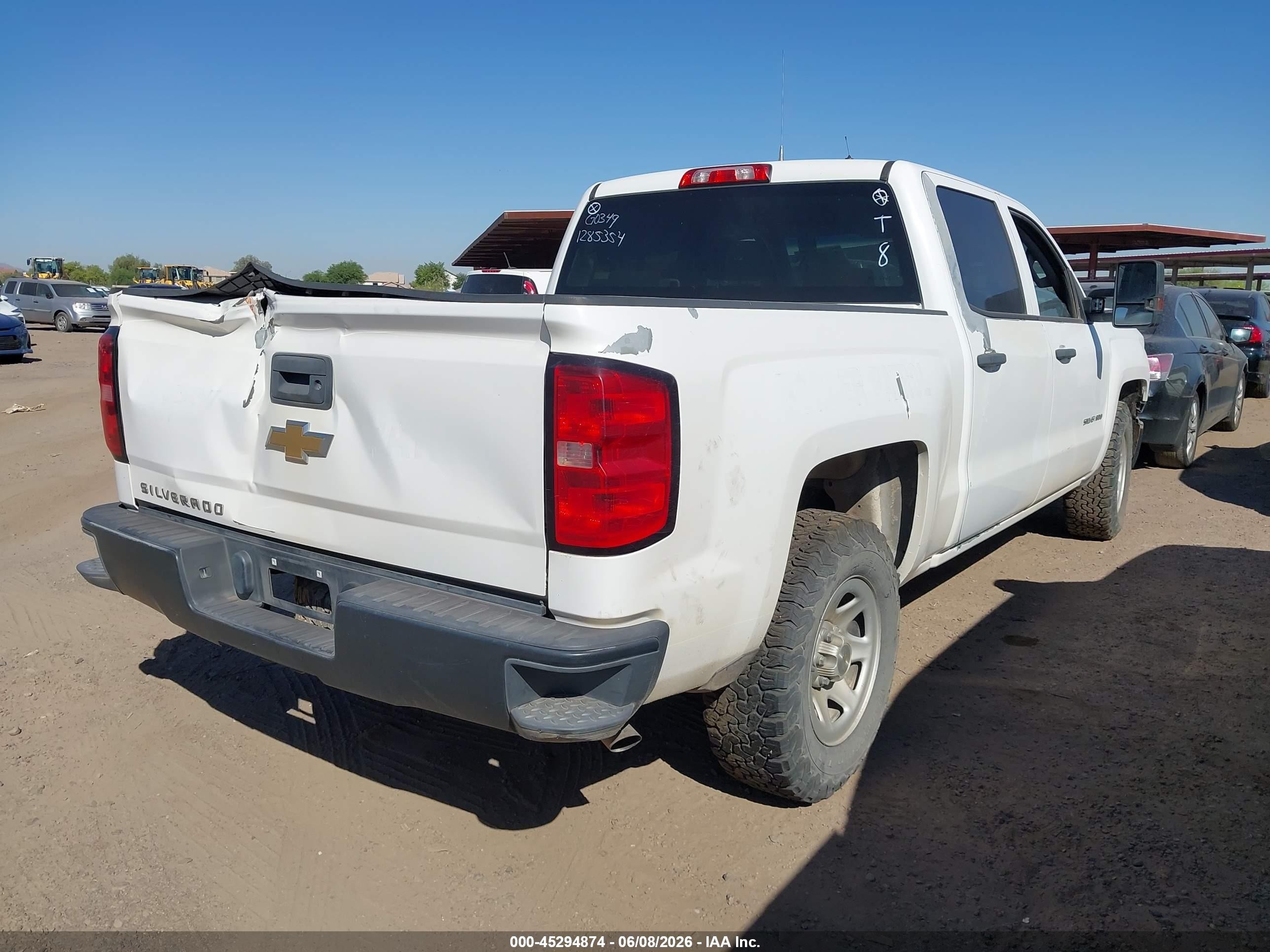 2015 Chevrolet Silverado 1500 Wt Белый vin: 3GCUKPEC8FG195972