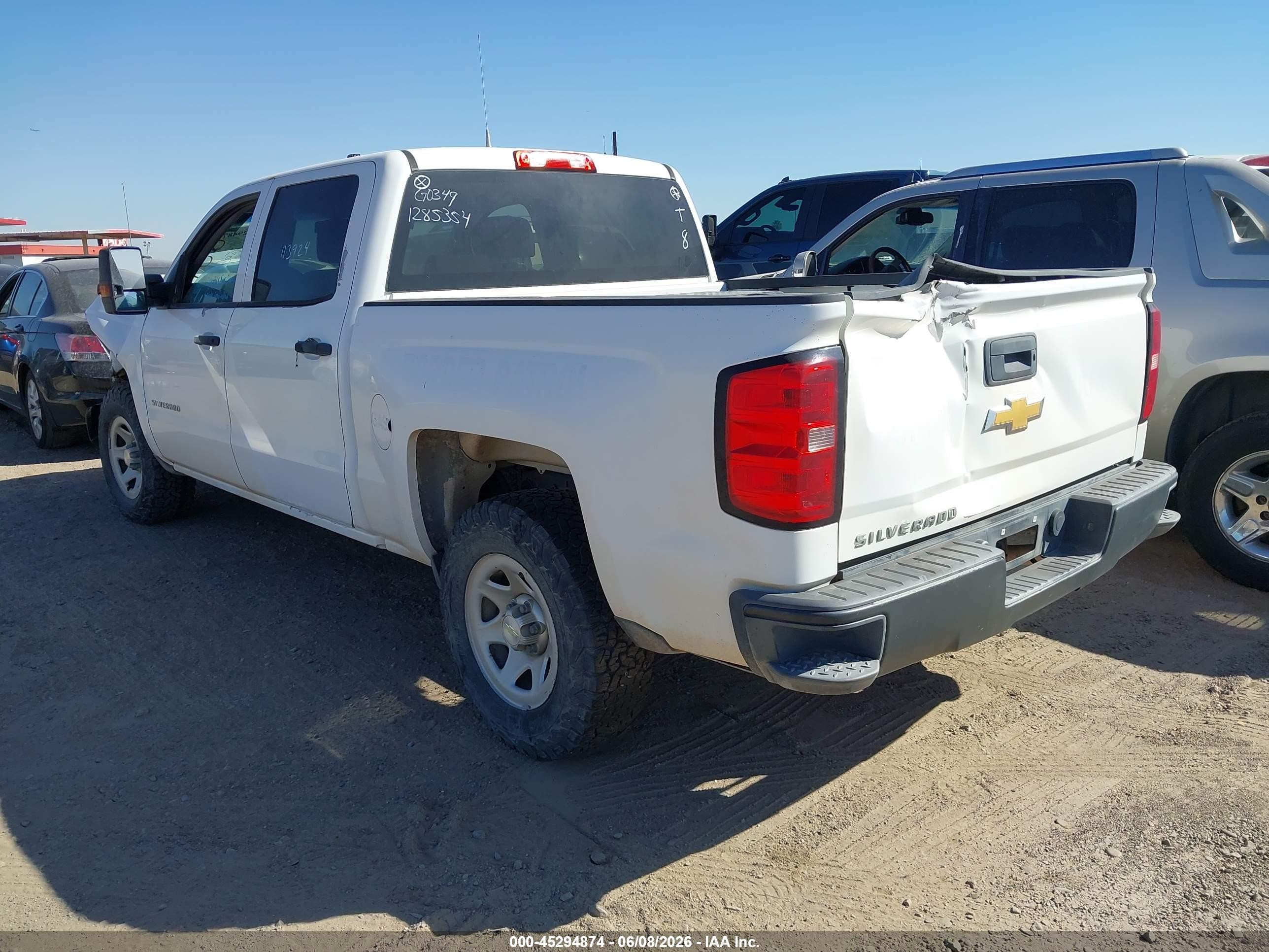 2015 Chevrolet Silverado 1500 Wt Белый vin: 3GCUKPEC8FG195972