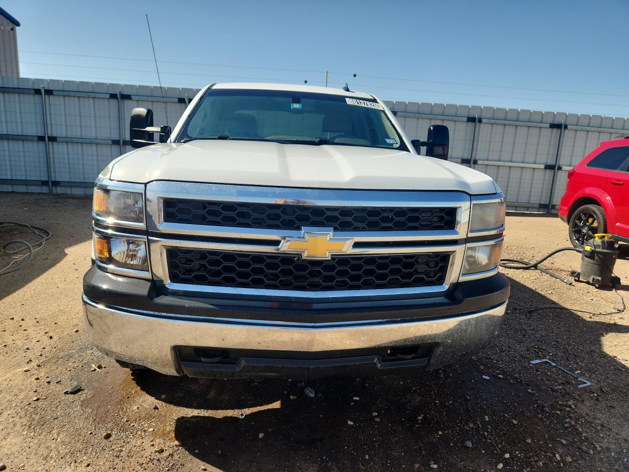 2014 Chevrolet Silverado K1500 White vin: 3GCUKPEC9EG423198 Damage: Left Head Lamp, Faded, Repair Required