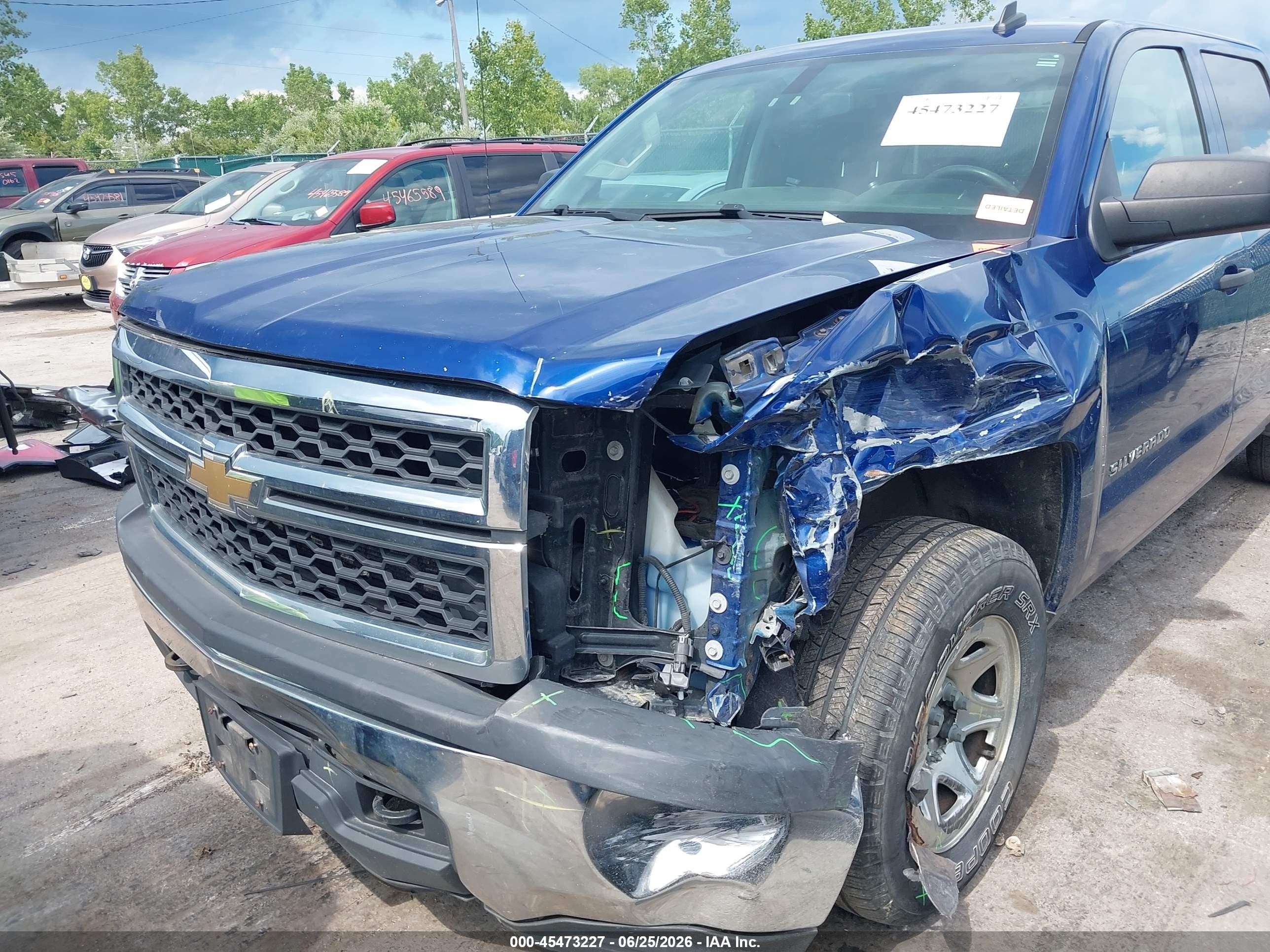 2014 Chevrolet Silverado 1500 Work Truck Синий vin: 3GCUKPEH0EG260811