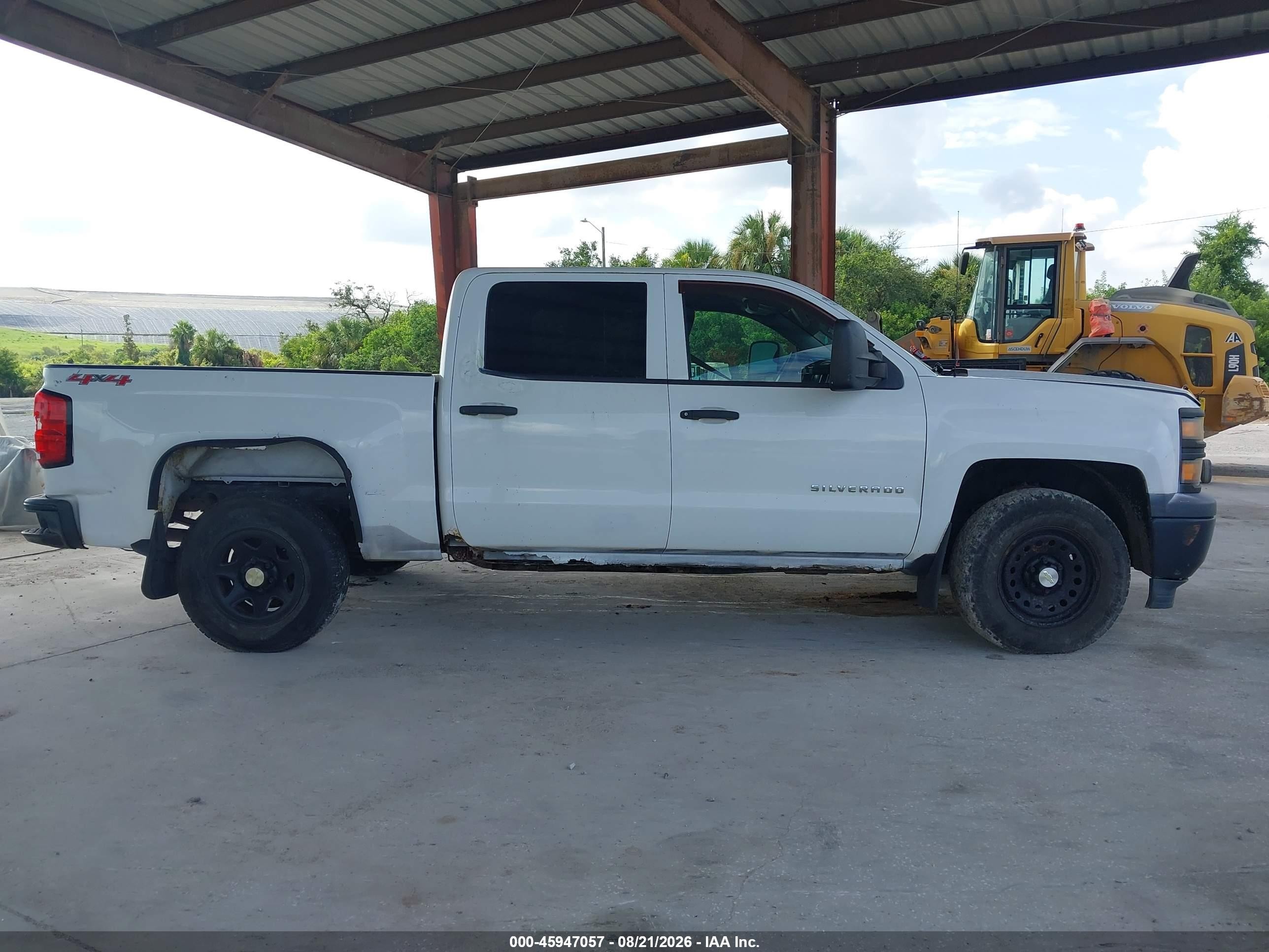 2014 Chevrolet Silverado 1500 Work Truck White vin: 3GCUKPEH6EG193714