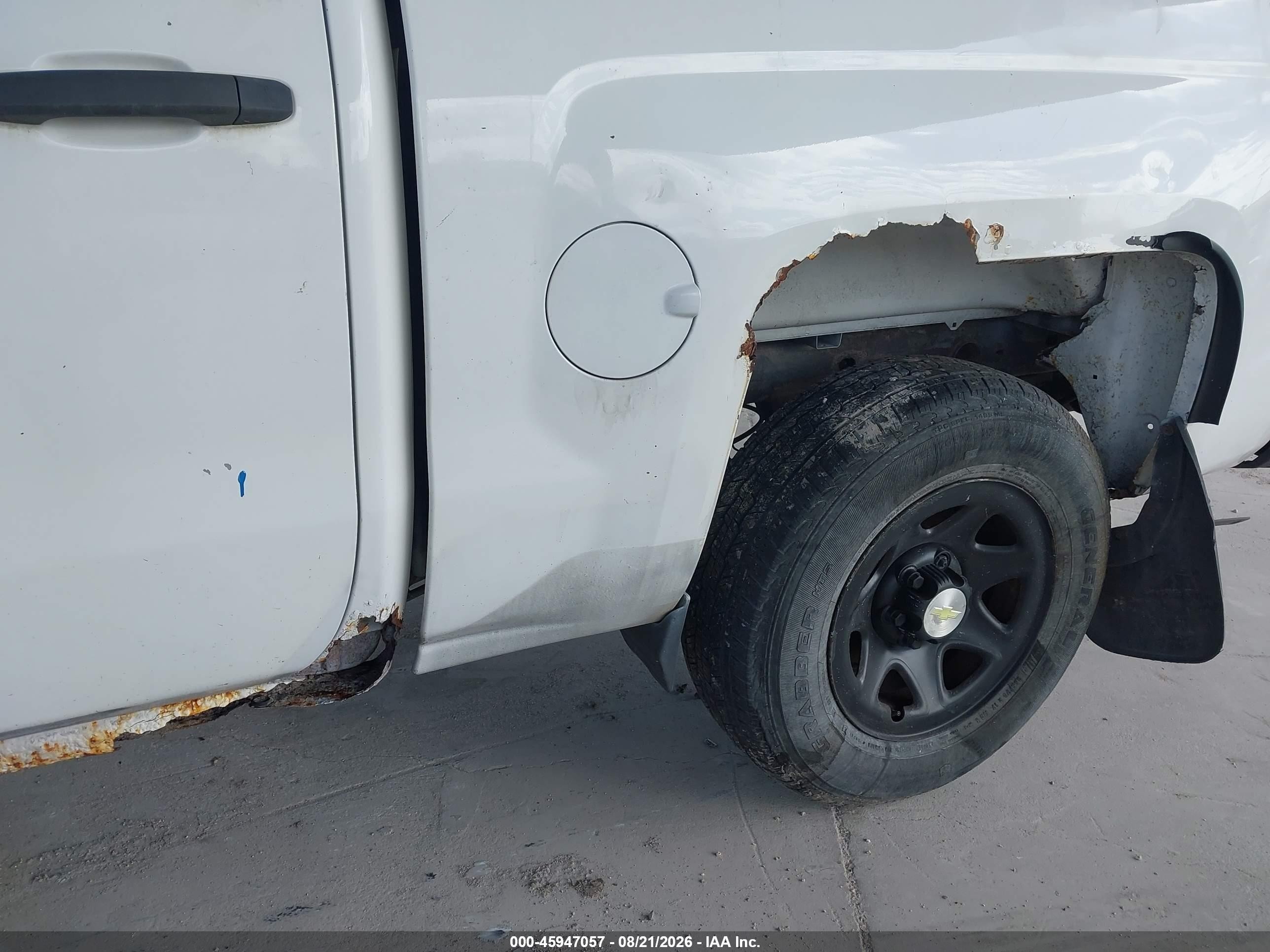 2014 Chevrolet Silverado 1500 Work Truck White vin: 3GCUKPEH6EG193714