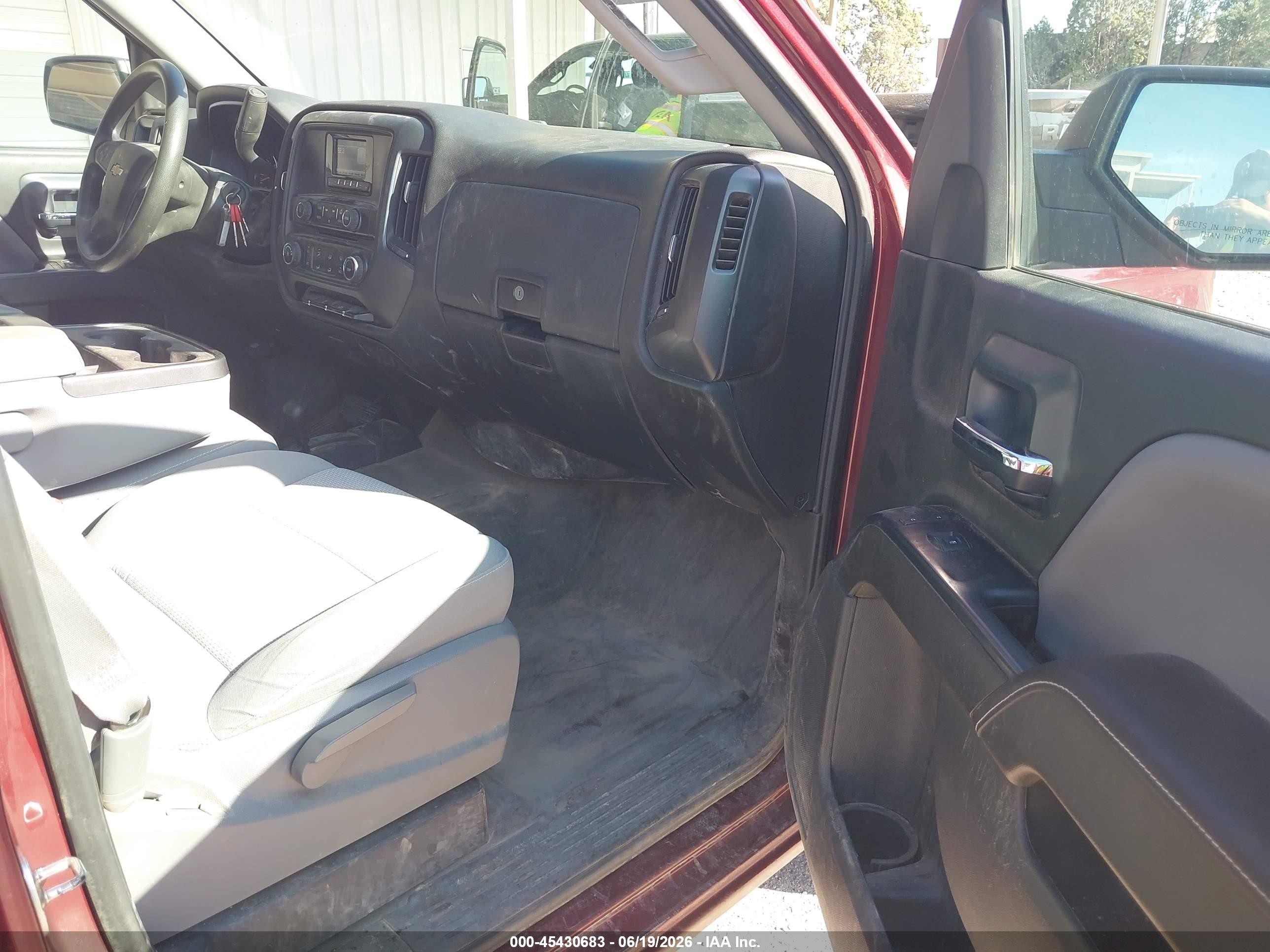 2015 Chevrolet Silverado 1500 Work Truck Burgundy vin: 3GCUKPEH6FG392943