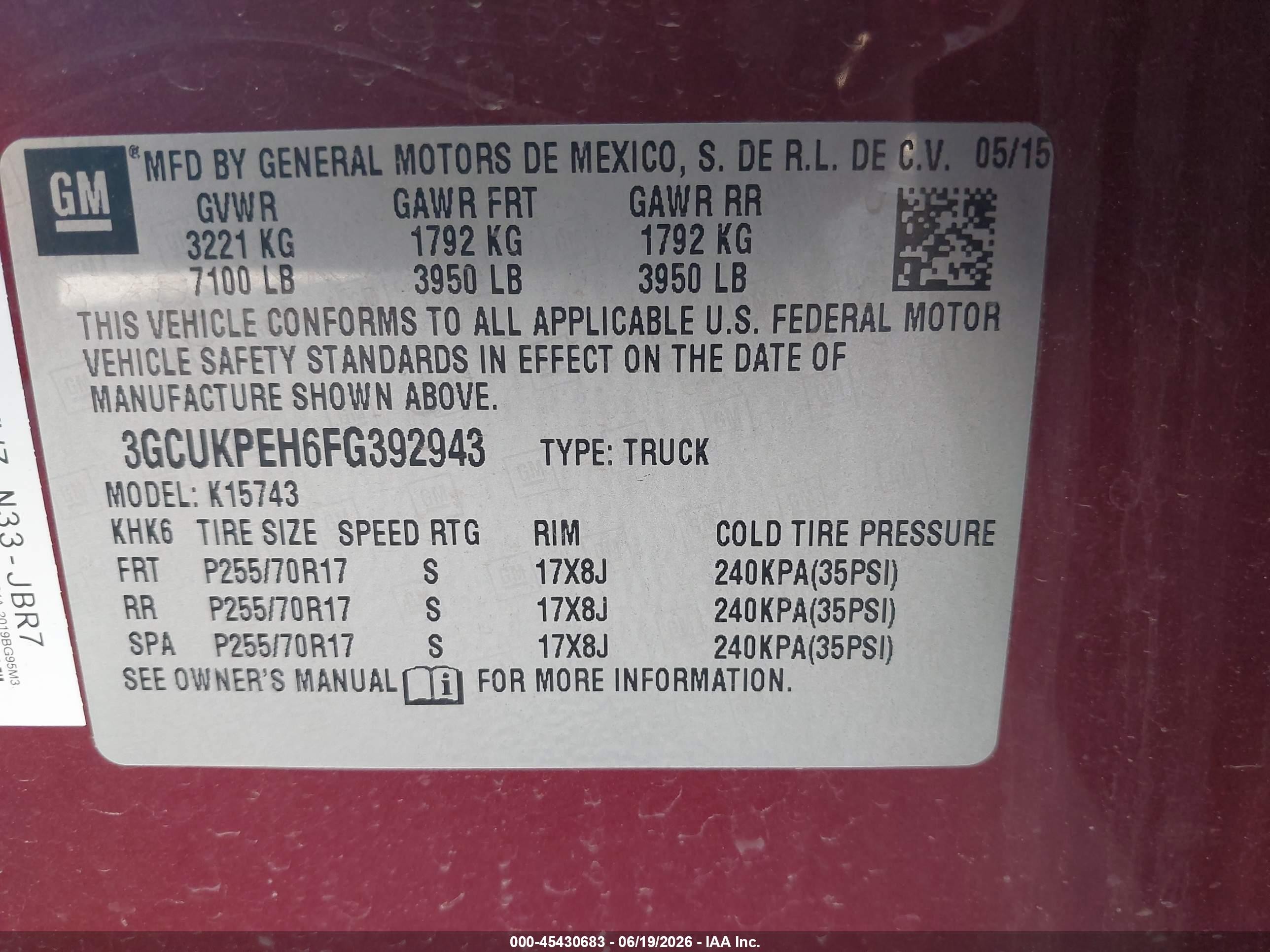 2015 Chevrolet Silverado 1500 Work Truck Burgundy vin: 3GCUKPEH6FG392943