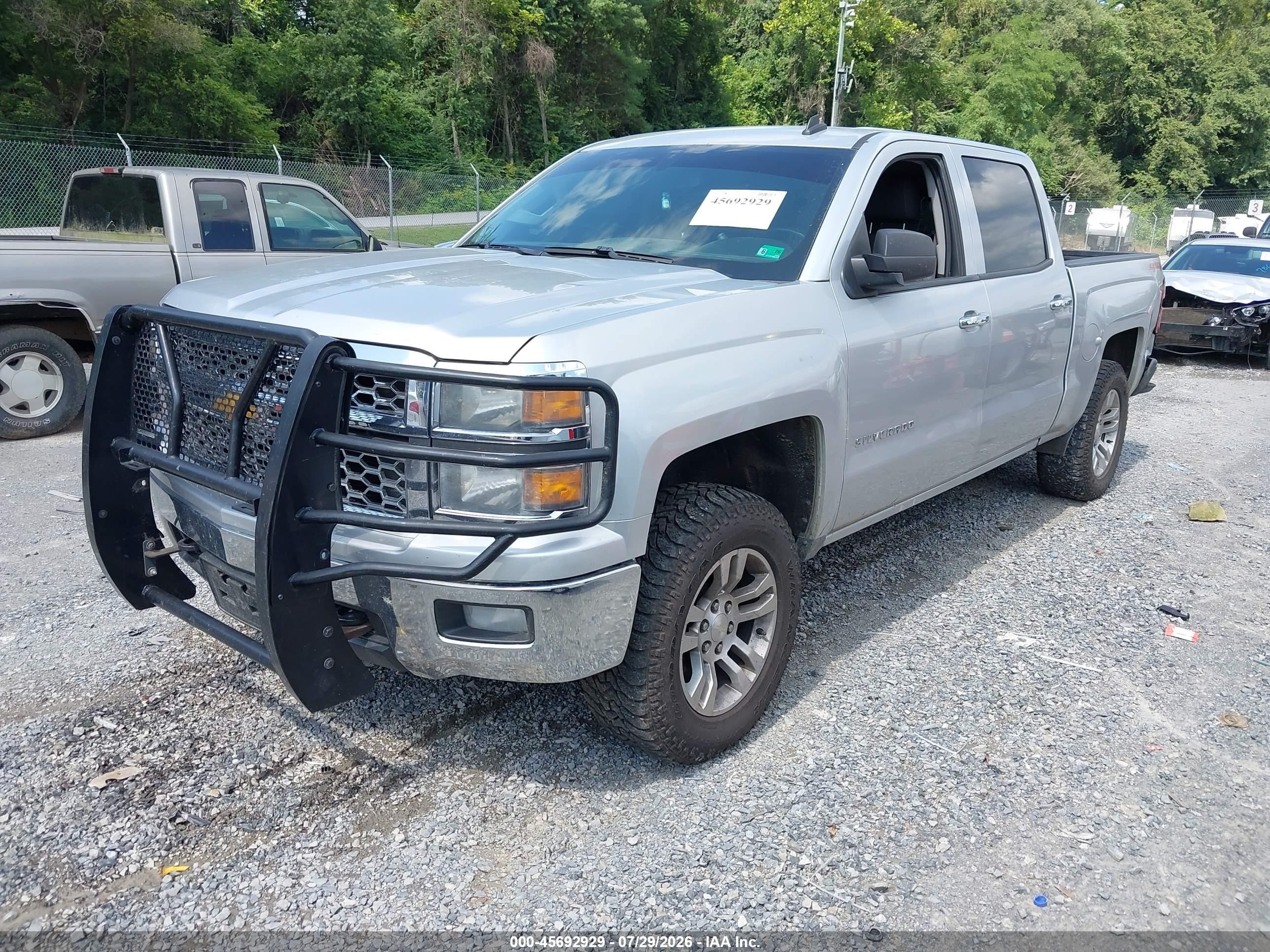 2014 Chevrolet Silverado 1500 Lt Silver vin: 3GCUKREC0EG187147