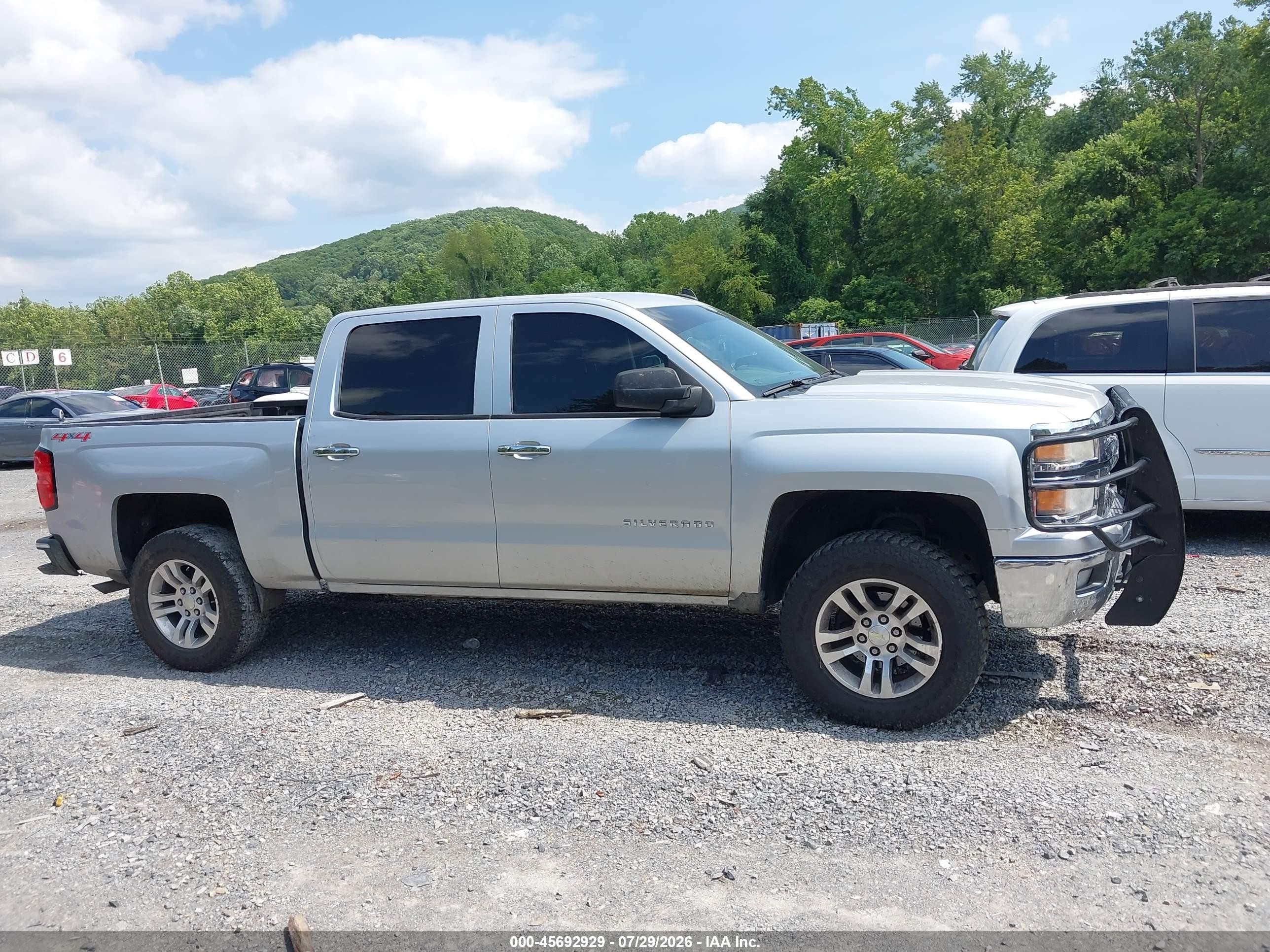 2014 Chevrolet Silverado 1500 Lt Silver vin: 3GCUKREC0EG187147