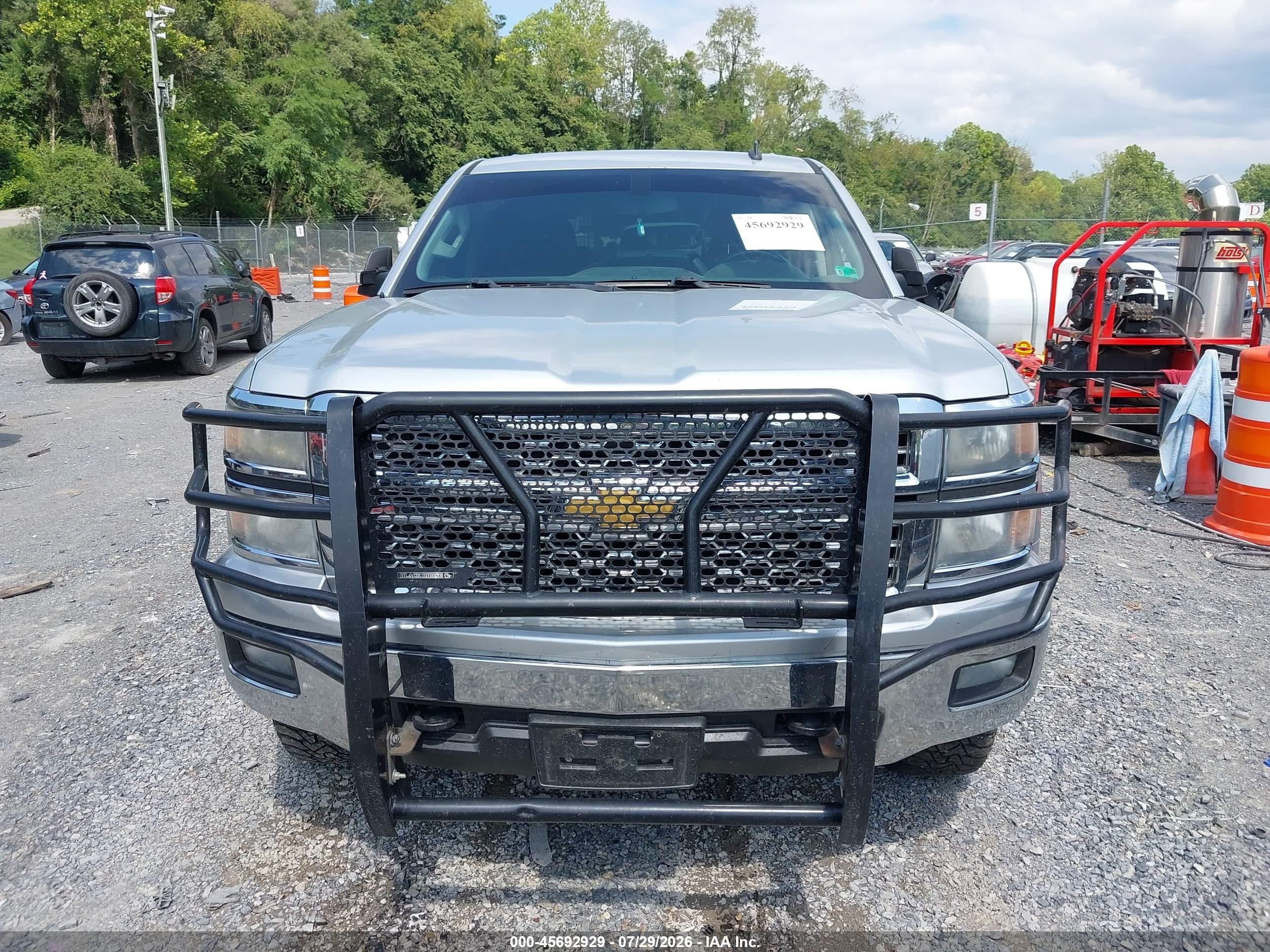 2014 Chevrolet Silverado 1500 Lt Silver vin: 3GCUKREC0EG187147