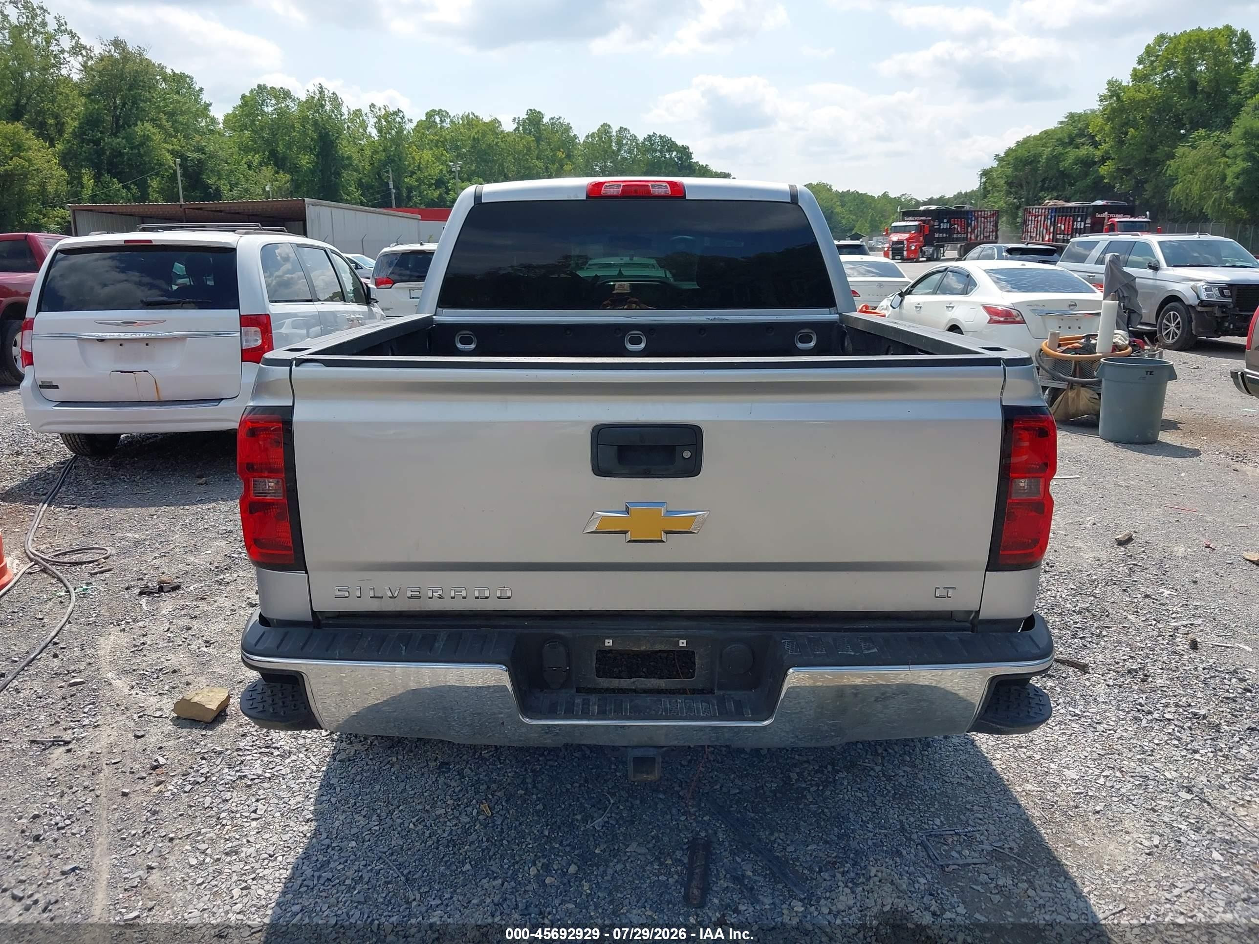 2014 Chevrolet Silverado 1500 Lt Silver vin: 3GCUKREC0EG187147