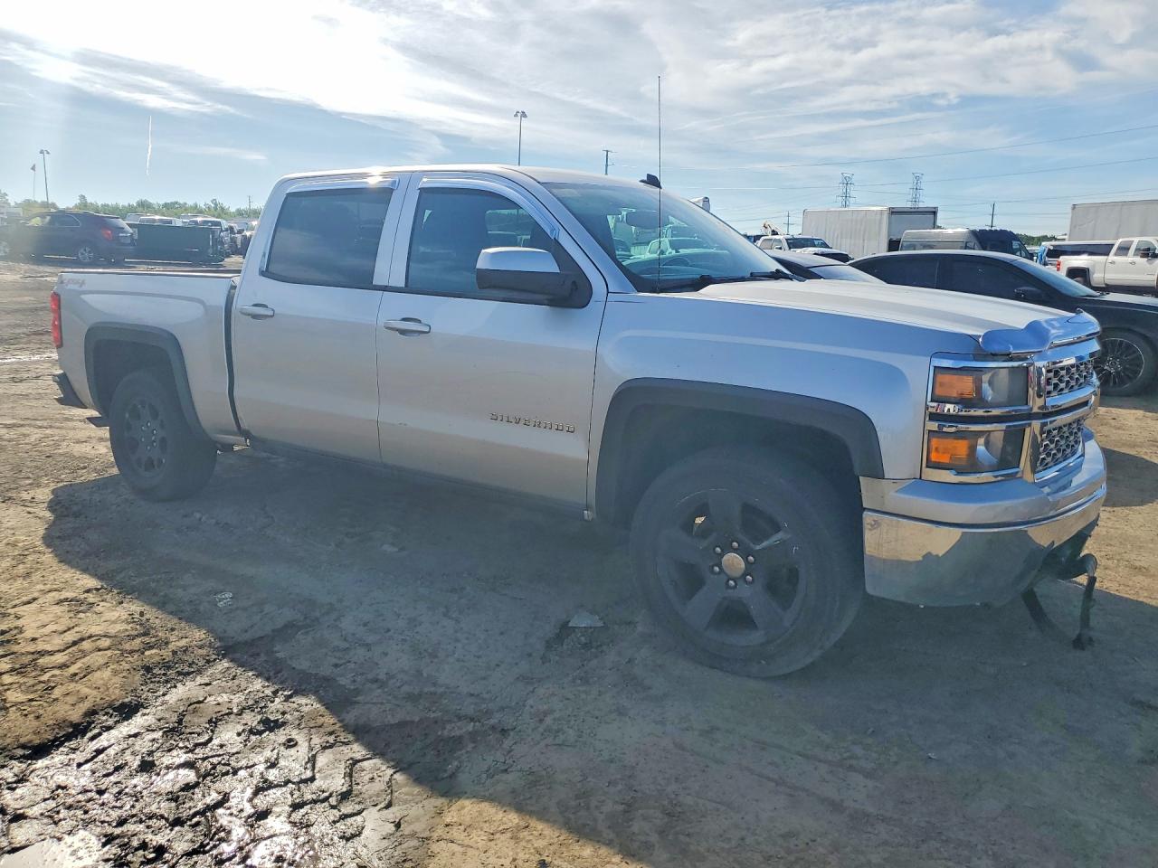 2014 Chevrolet Silverado K1500 Lt Silver vin: 3GCUKREC0EG197144