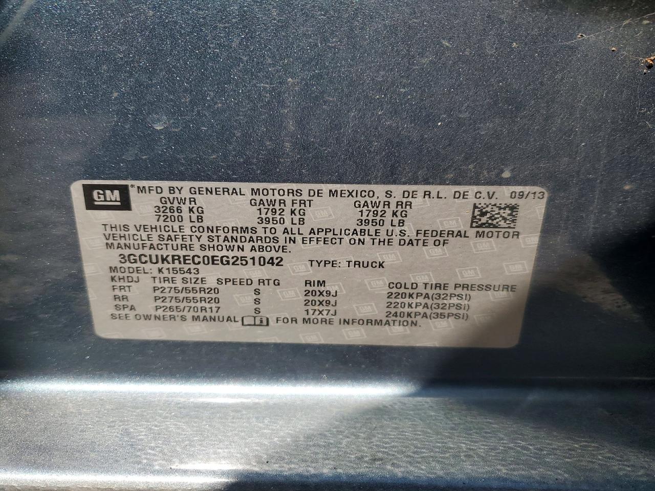 2014 Chevrolet Silverado K1500 Lt Blue vin: 3GCUKREC0EG251042