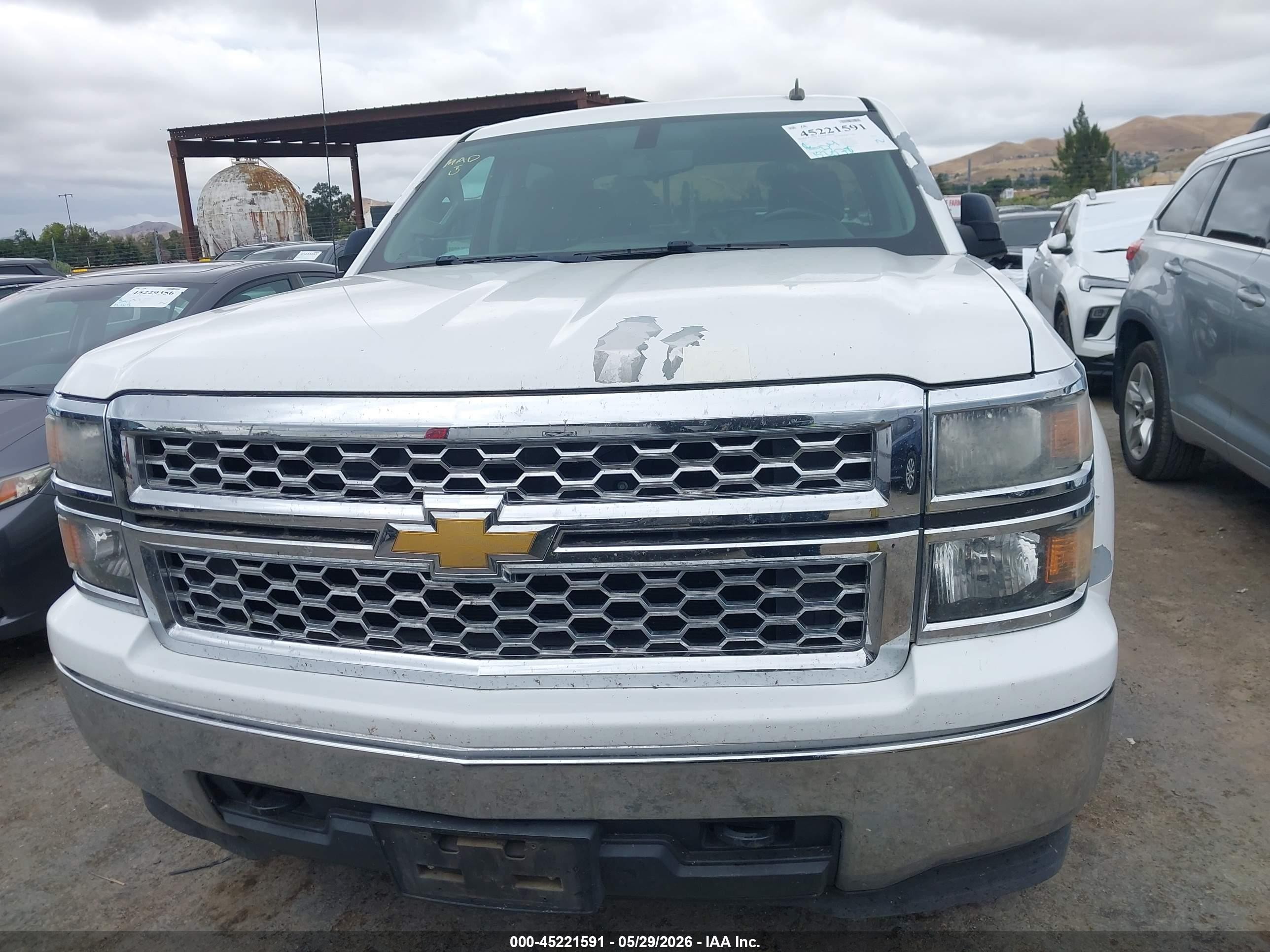 2014 Chevrolet Silverado 1500 1lt White vin: 3GCUKREC0EG269251
