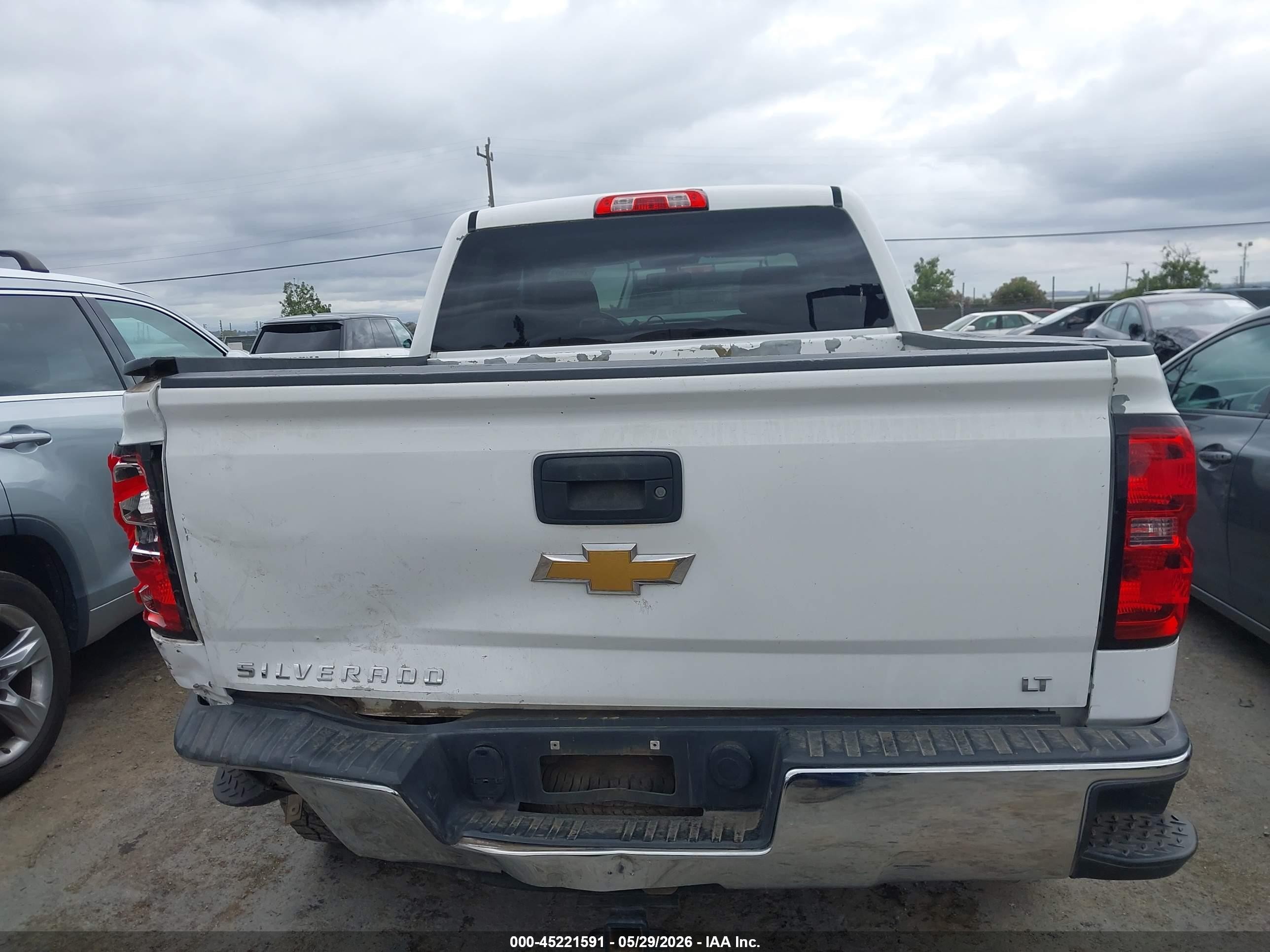 2014 Chevrolet Silverado 1500 1lt White vin: 3GCUKREC0EG269251