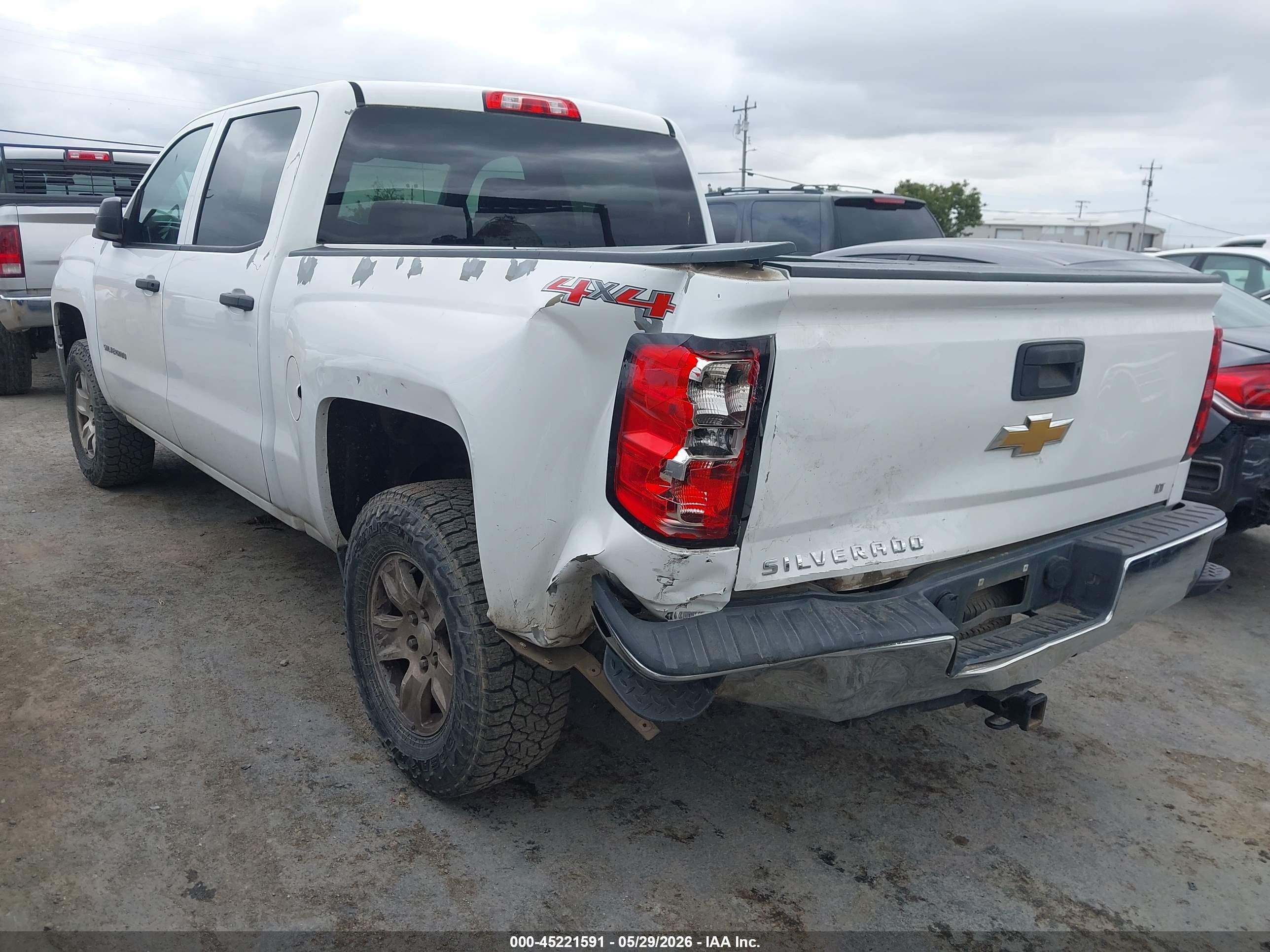 2014 Chevrolet Silverado 1500 1lt White vin: 3GCUKREC0EG269251