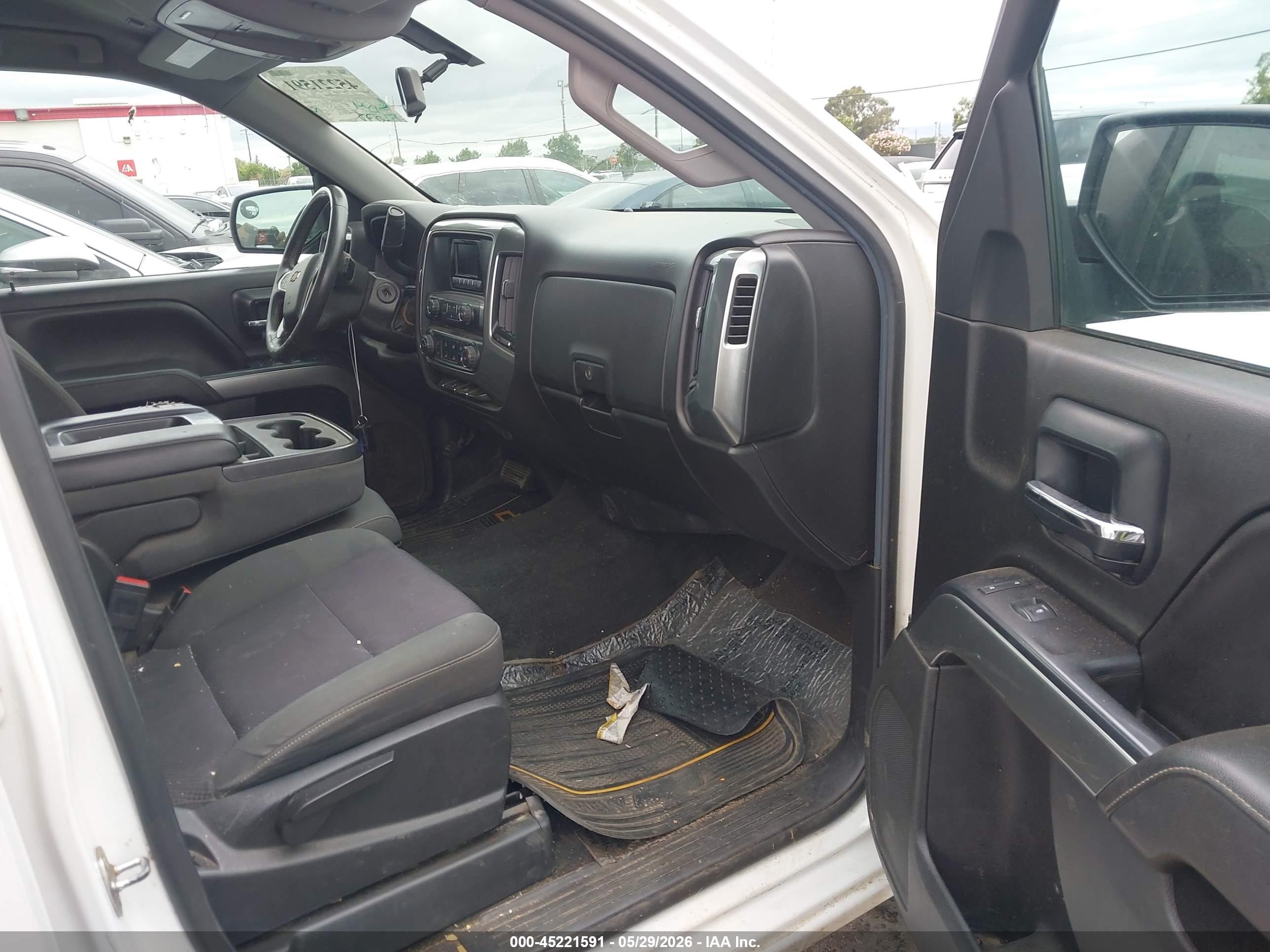 2014 Chevrolet Silverado 1500 1lt White vin: 3GCUKREC0EG269251