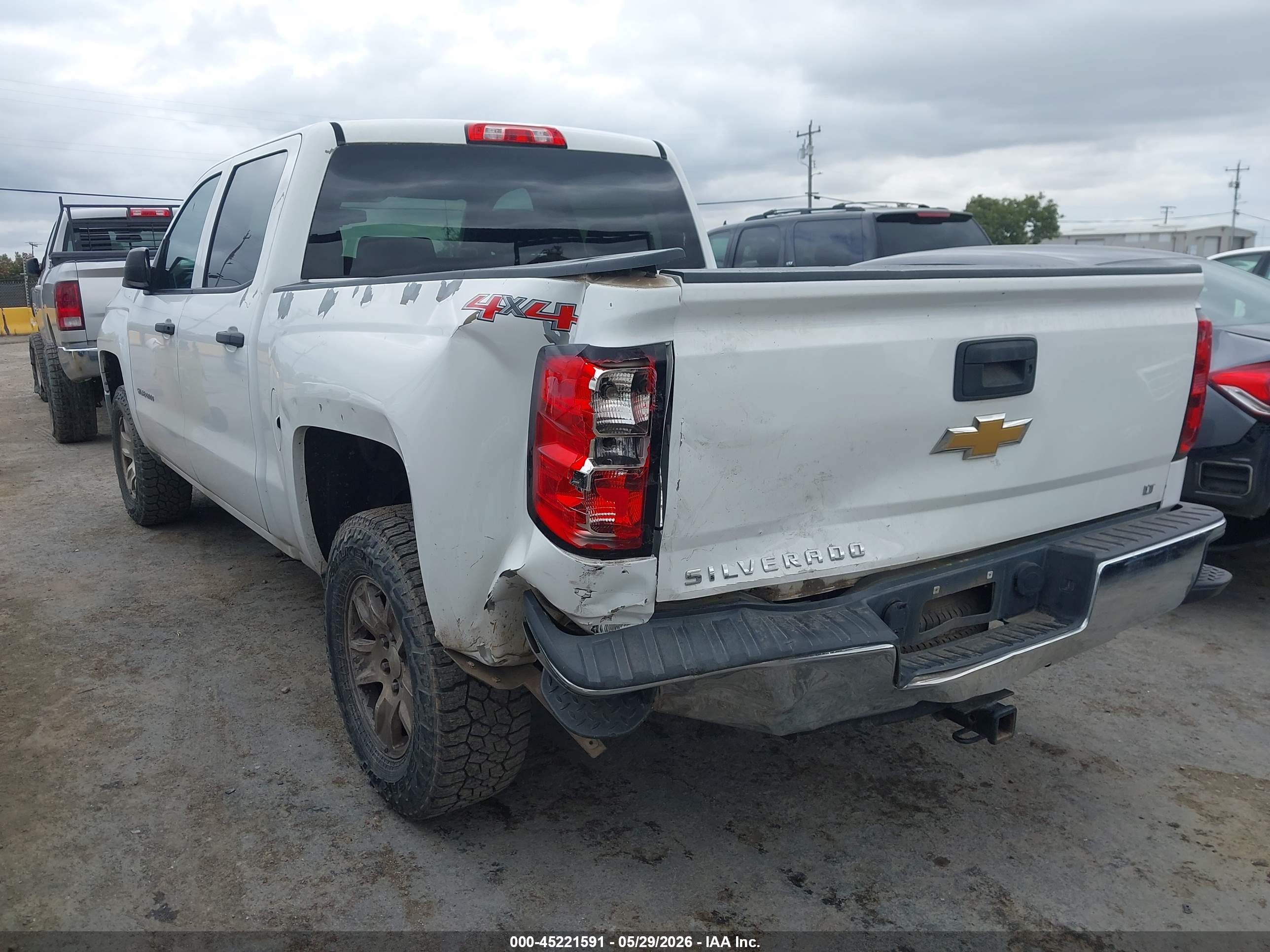 2014 Chevrolet Silverado 1500 1lt White vin: 3GCUKREC0EG269251