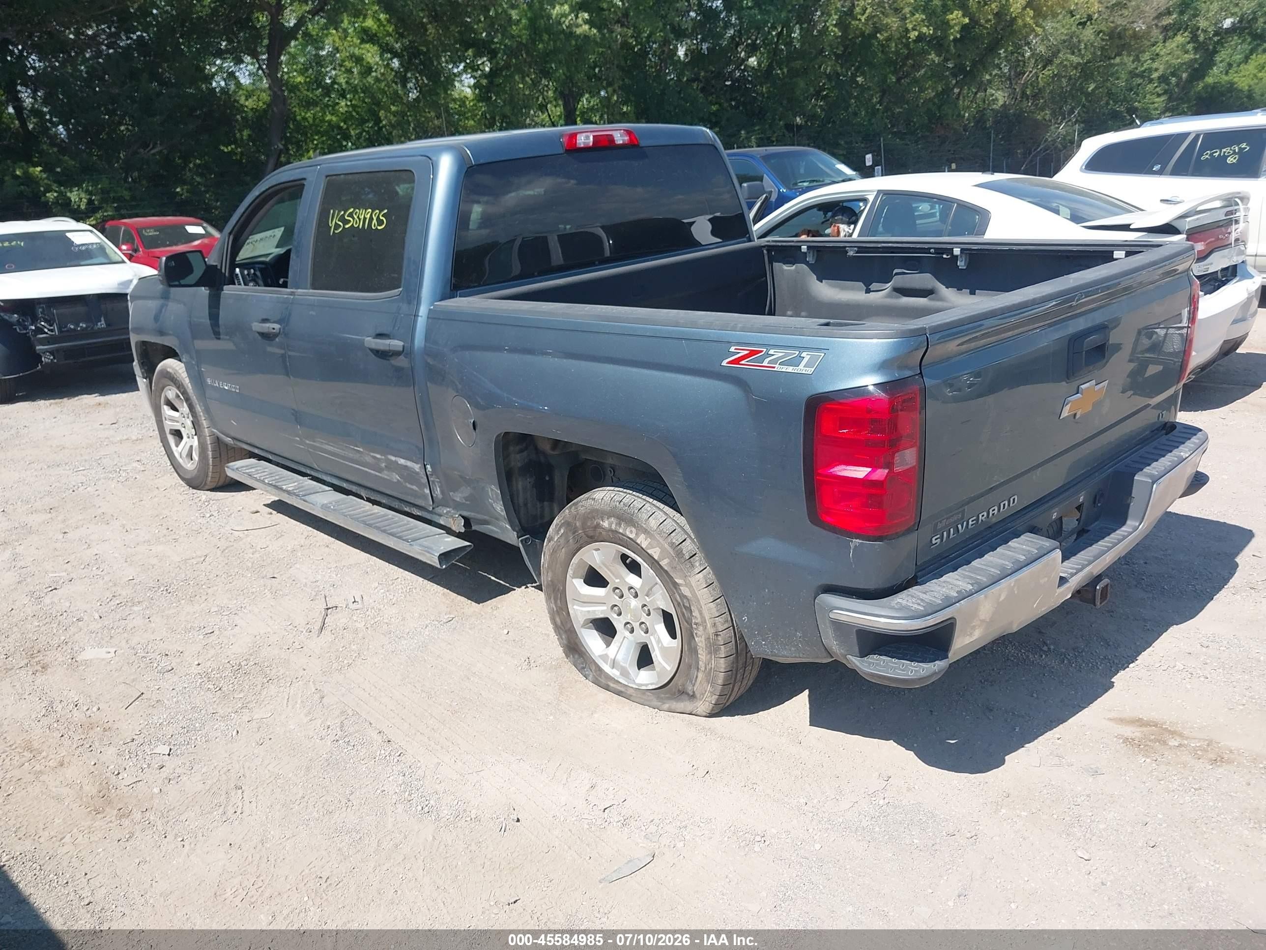 2014 Chevrolet Silverado 1500 Lt Blue vin: 3GCUKREC0EG281738
