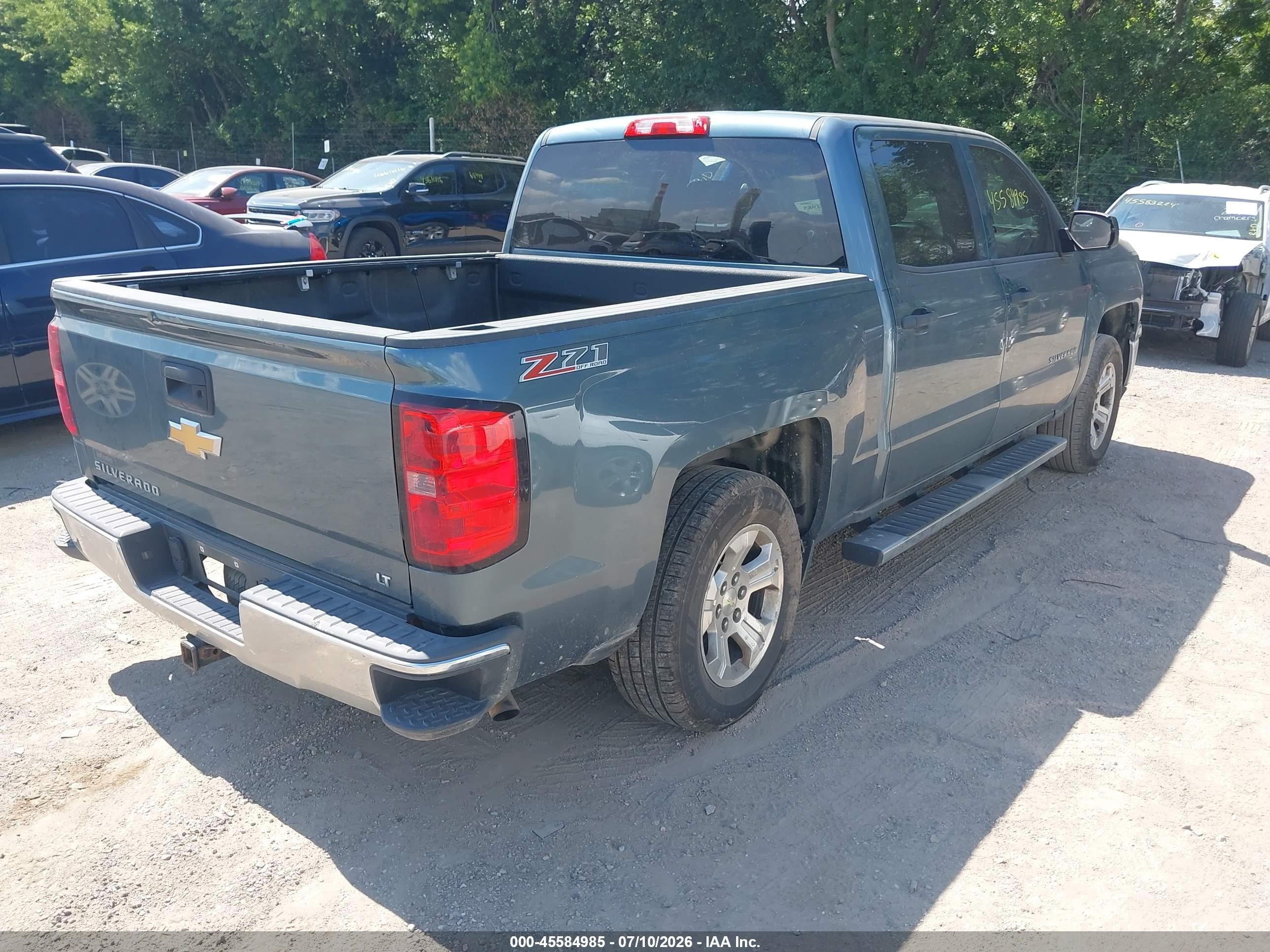 2014 Chevrolet Silverado 1500 Lt Blue vin: 3GCUKREC0EG281738