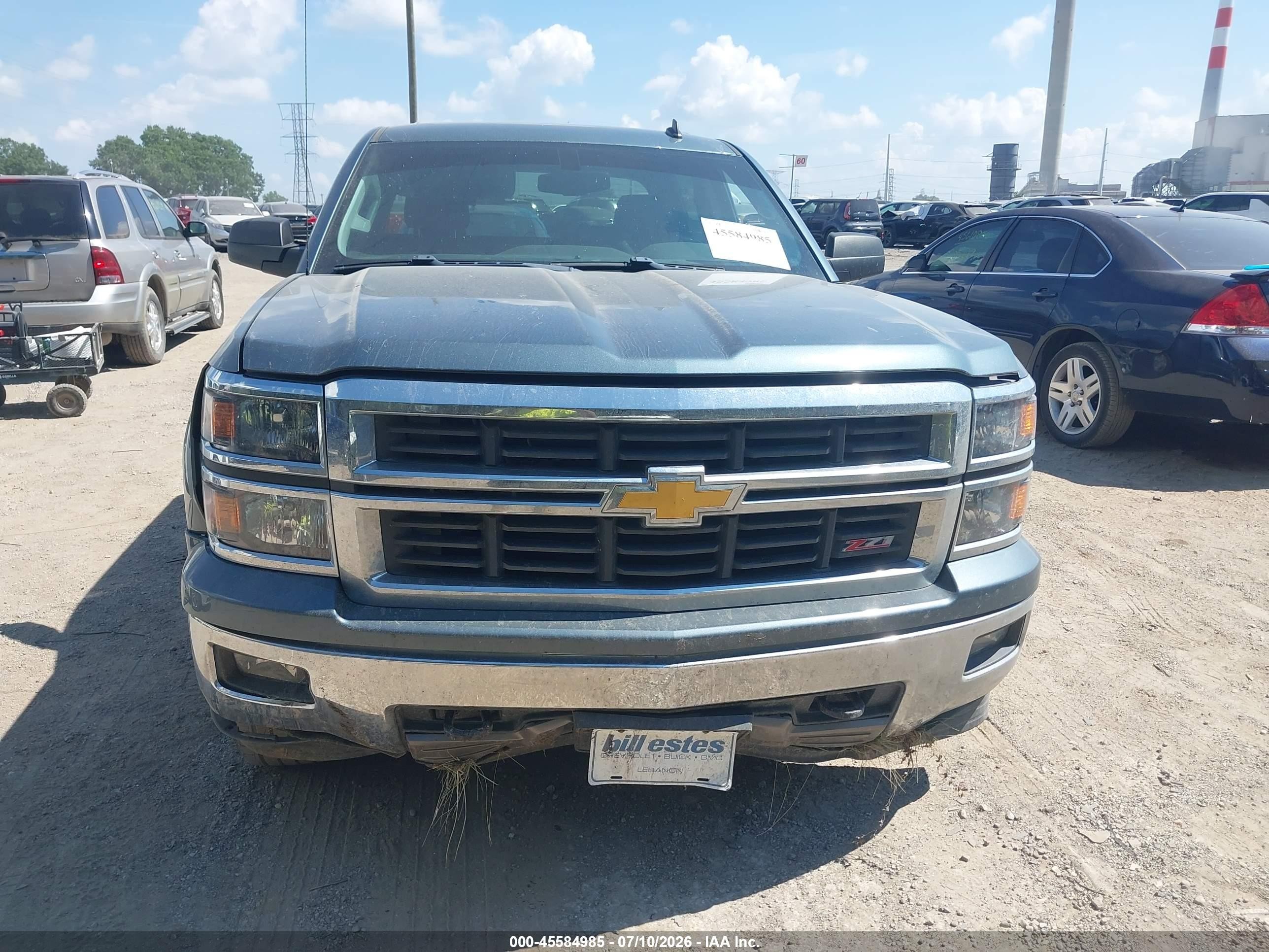 2014 Chevrolet Silverado 1500 Lt Blue vin: 3GCUKREC0EG281738
