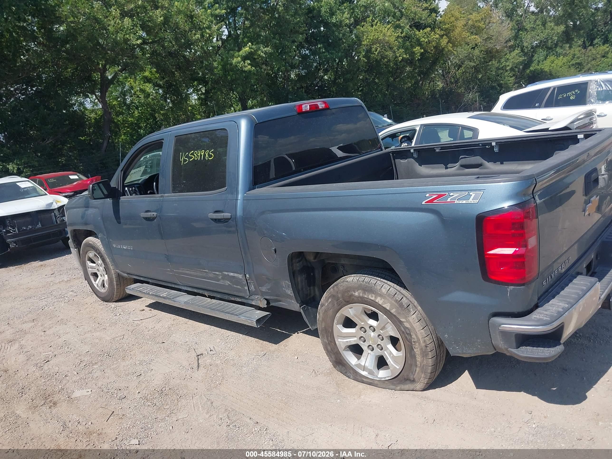 2014 Chevrolet Silverado 1500 Lt Blue vin: 3GCUKREC0EG281738