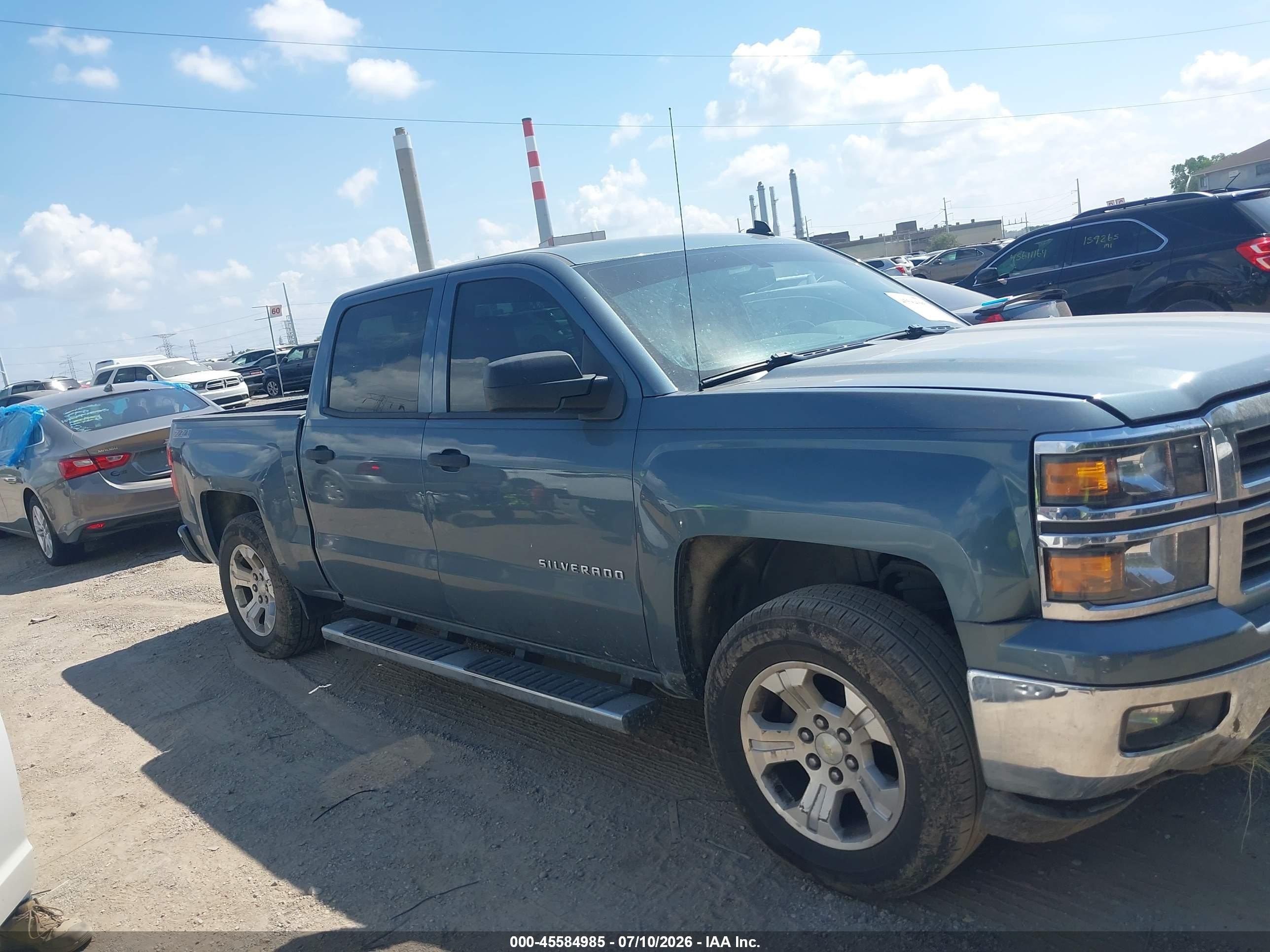 2014 Chevrolet Silverado 1500 Lt Blue vin: 3GCUKREC0EG281738