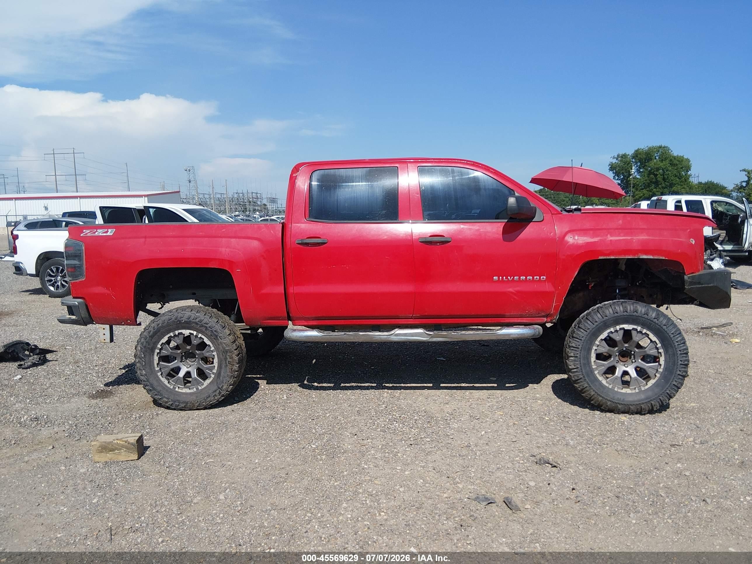 2014 Chevrolet Silverado 1500 Lt Red vin: 3GCUKREC0EG281965