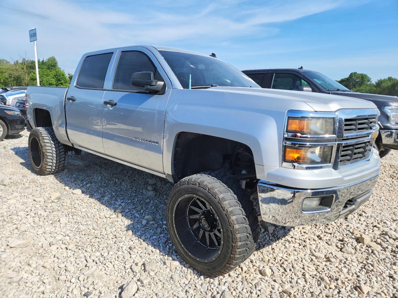 2014 Chevrolet Silverado K1500 Lt Silver vin: 3GCUKREC0EG356289