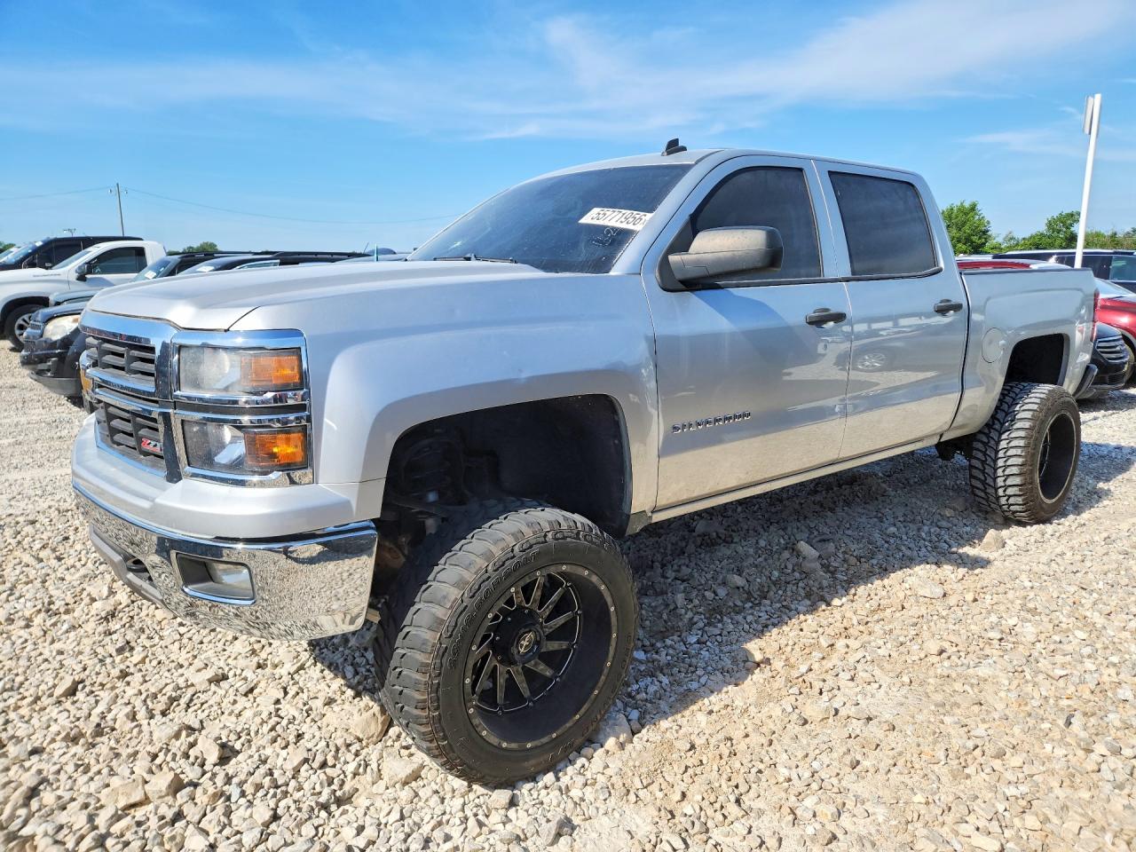 2014 Chevrolet Silverado K1500 Lt Silver vin: 3GCUKREC0EG356289