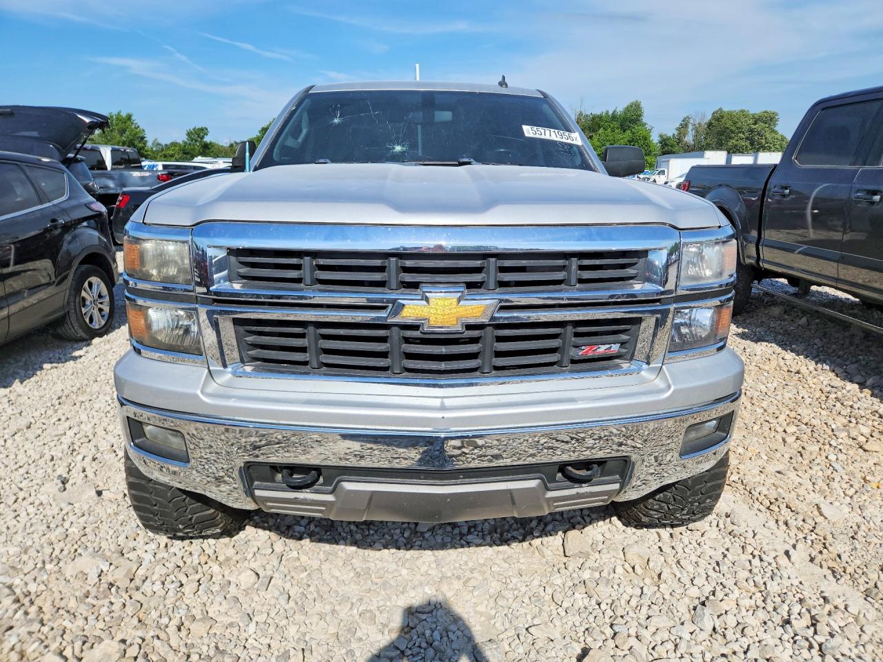 2014 Chevrolet Silverado K1500 Lt Silver vin: 3GCUKREC0EG356289