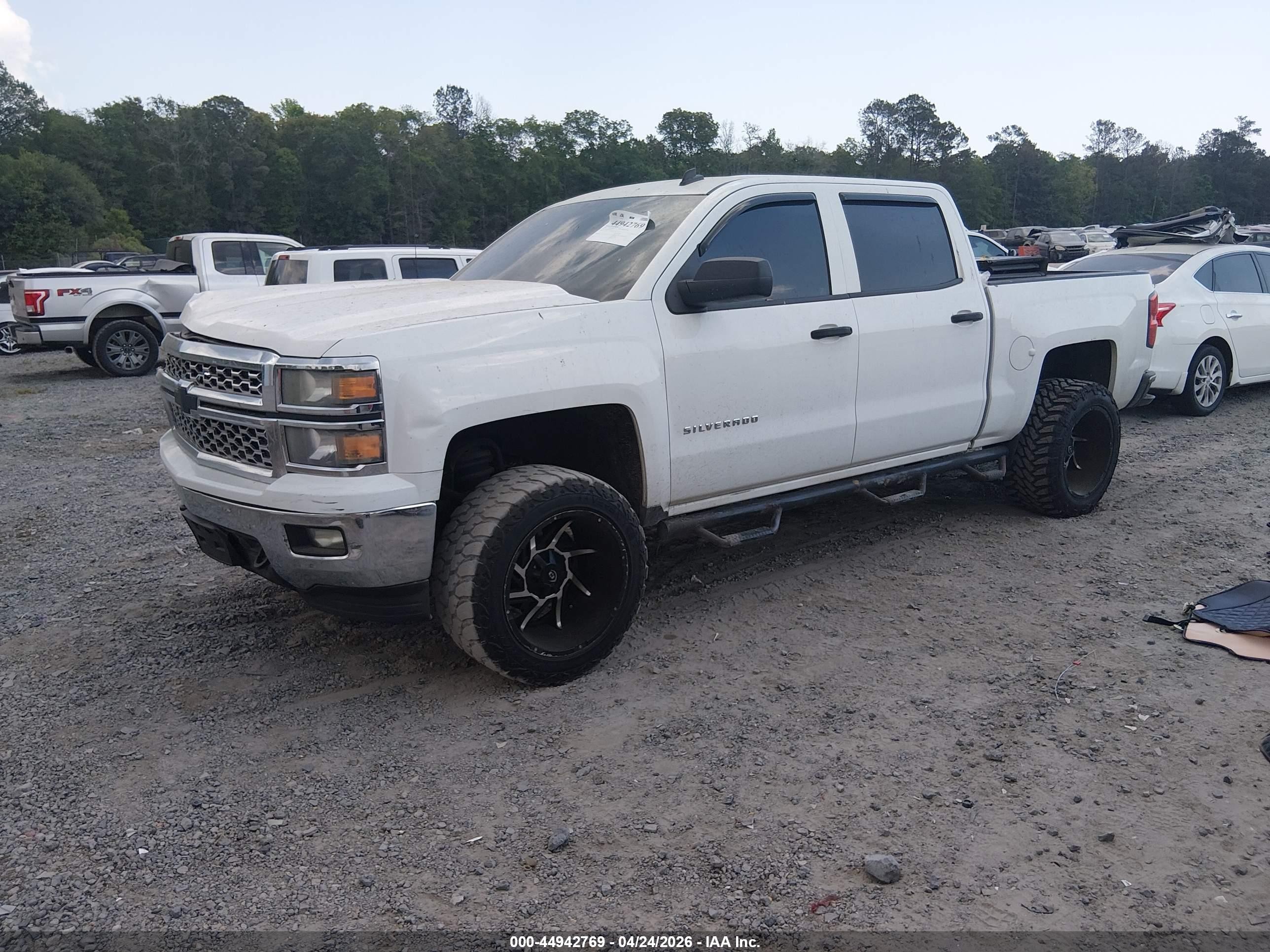 2014 Chevrolet Silverado 1500 1lt White vin: 3GCUKREC0EG367616