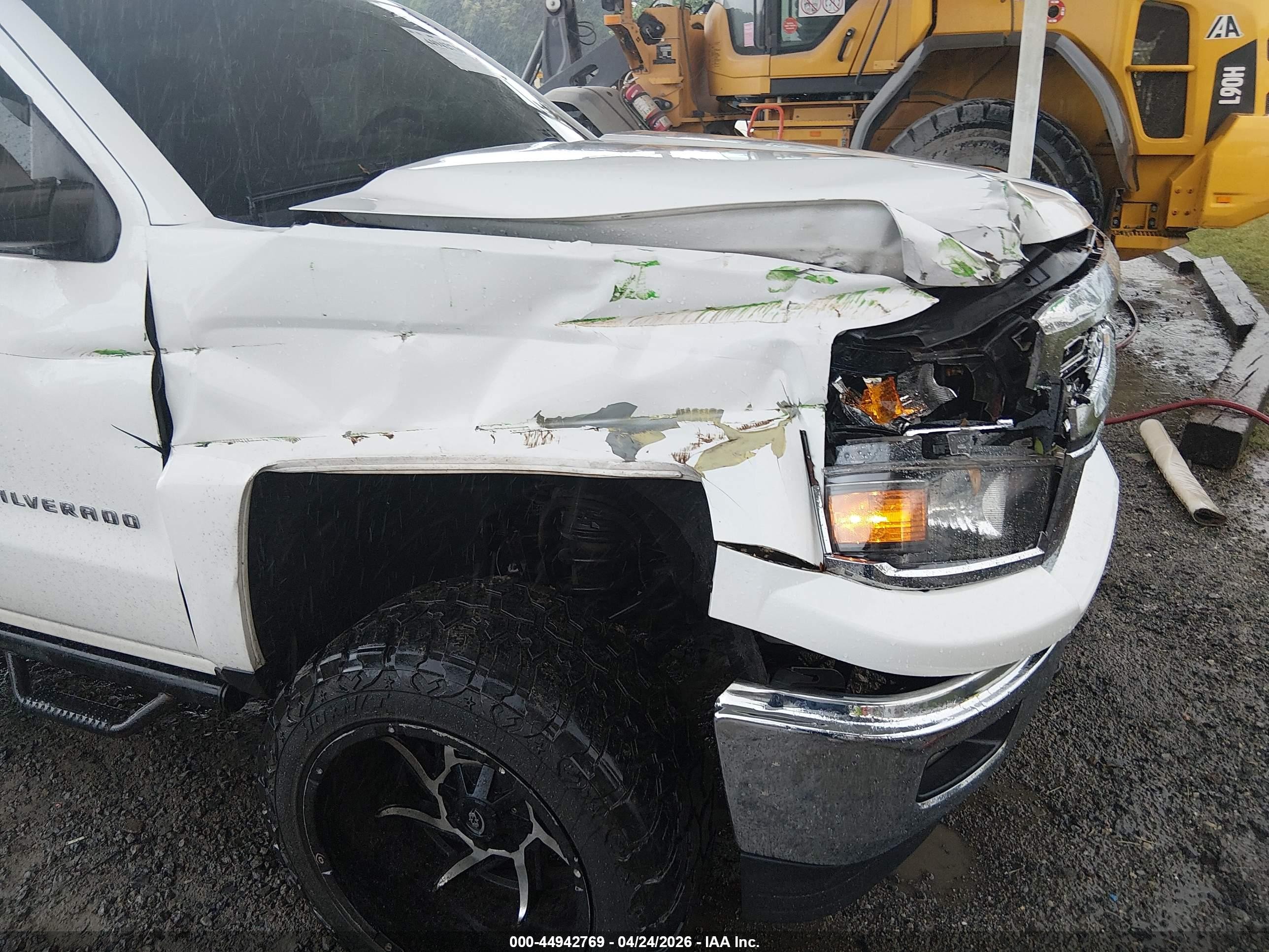 2014 Chevrolet Silverado 1500 1lt White vin: 3GCUKREC0EG367616
