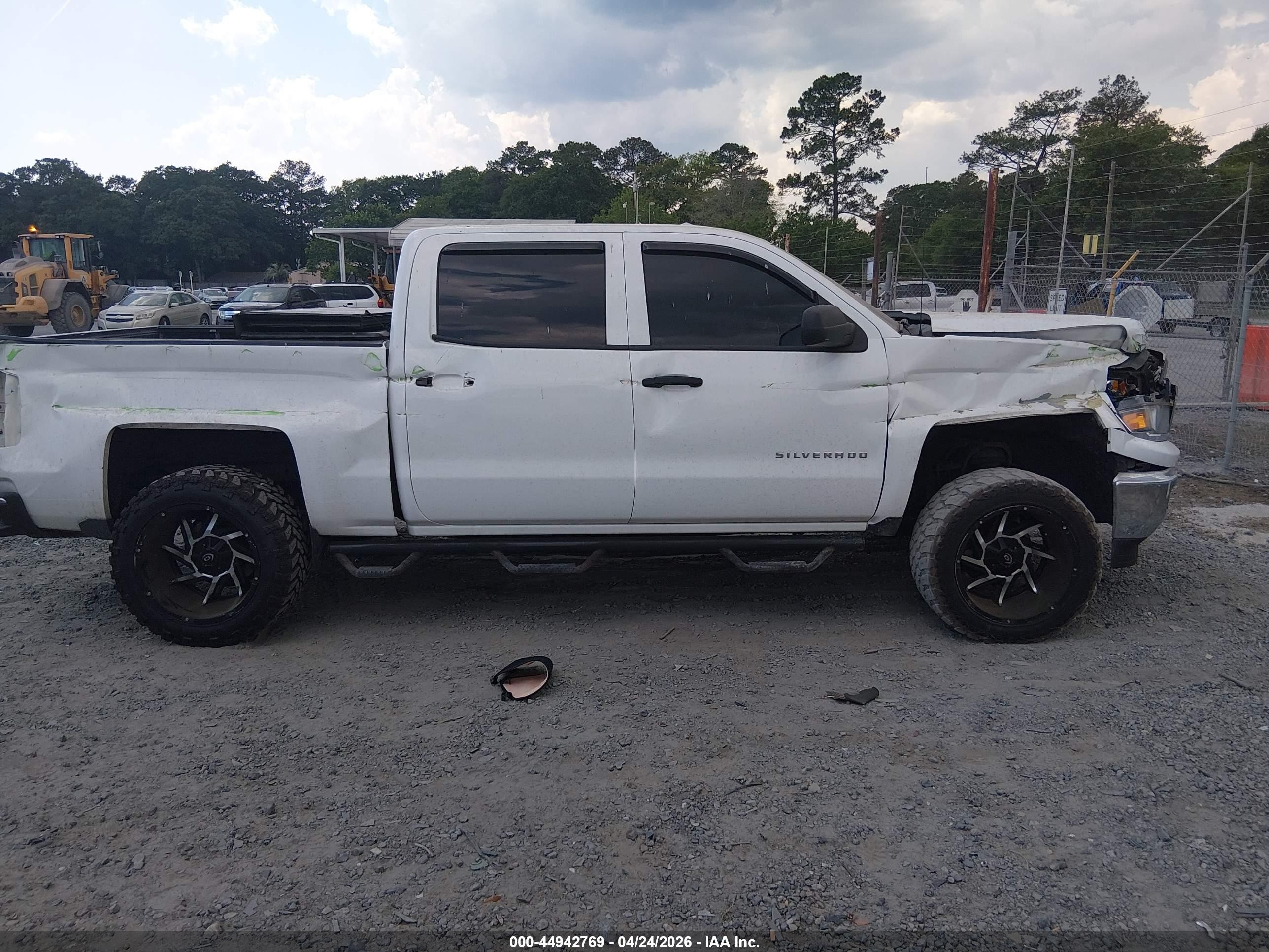 2014 Chevrolet Silverado 1500 1lt White vin: 3GCUKREC0EG367616
