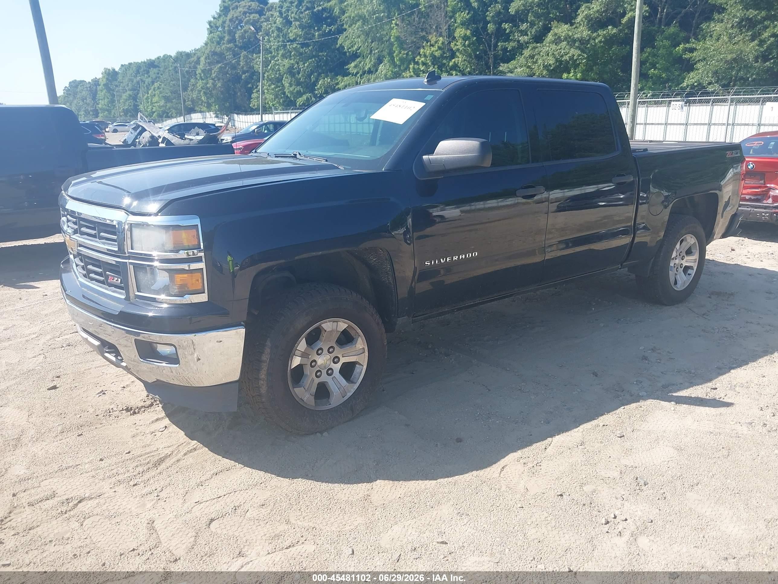 2014 Chevrolet Silverado 1500 Lt Black vin: 3GCUKREC0EG392273