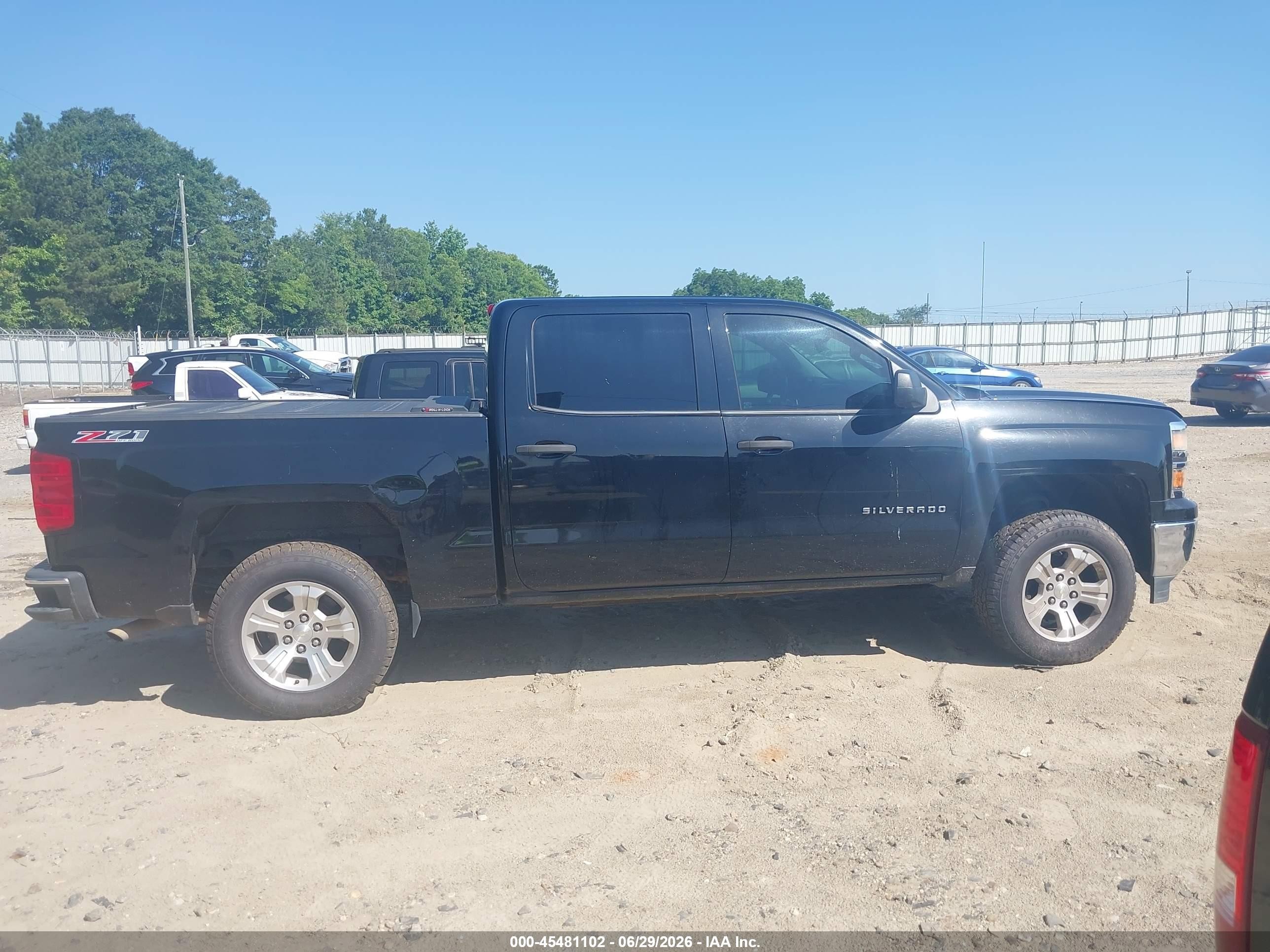 2014 Chevrolet Silverado 1500 Lt Black vin: 3GCUKREC0EG392273