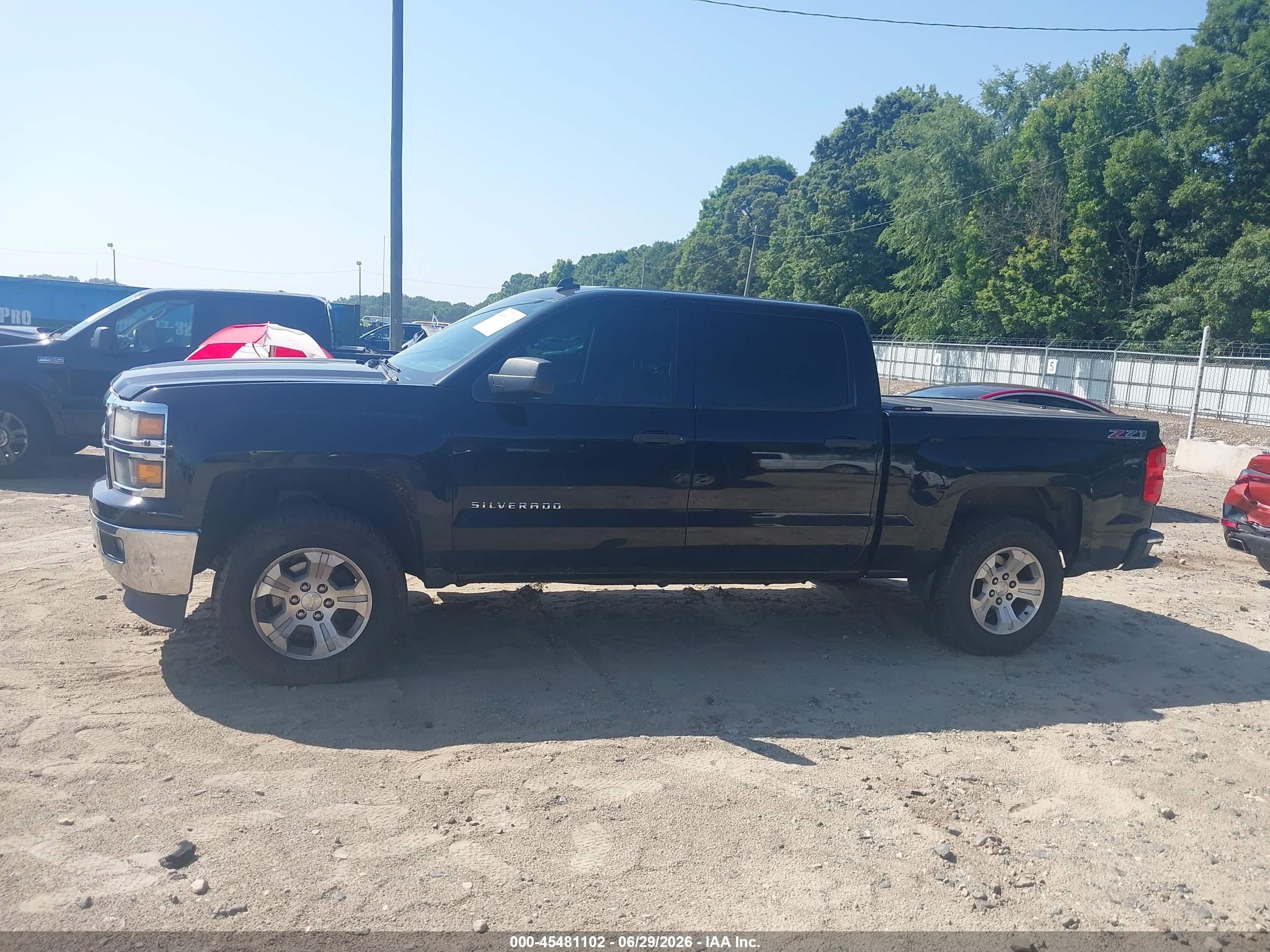 2014 Chevrolet Silverado 1500 Lt Black vin: 3GCUKREC0EG392273