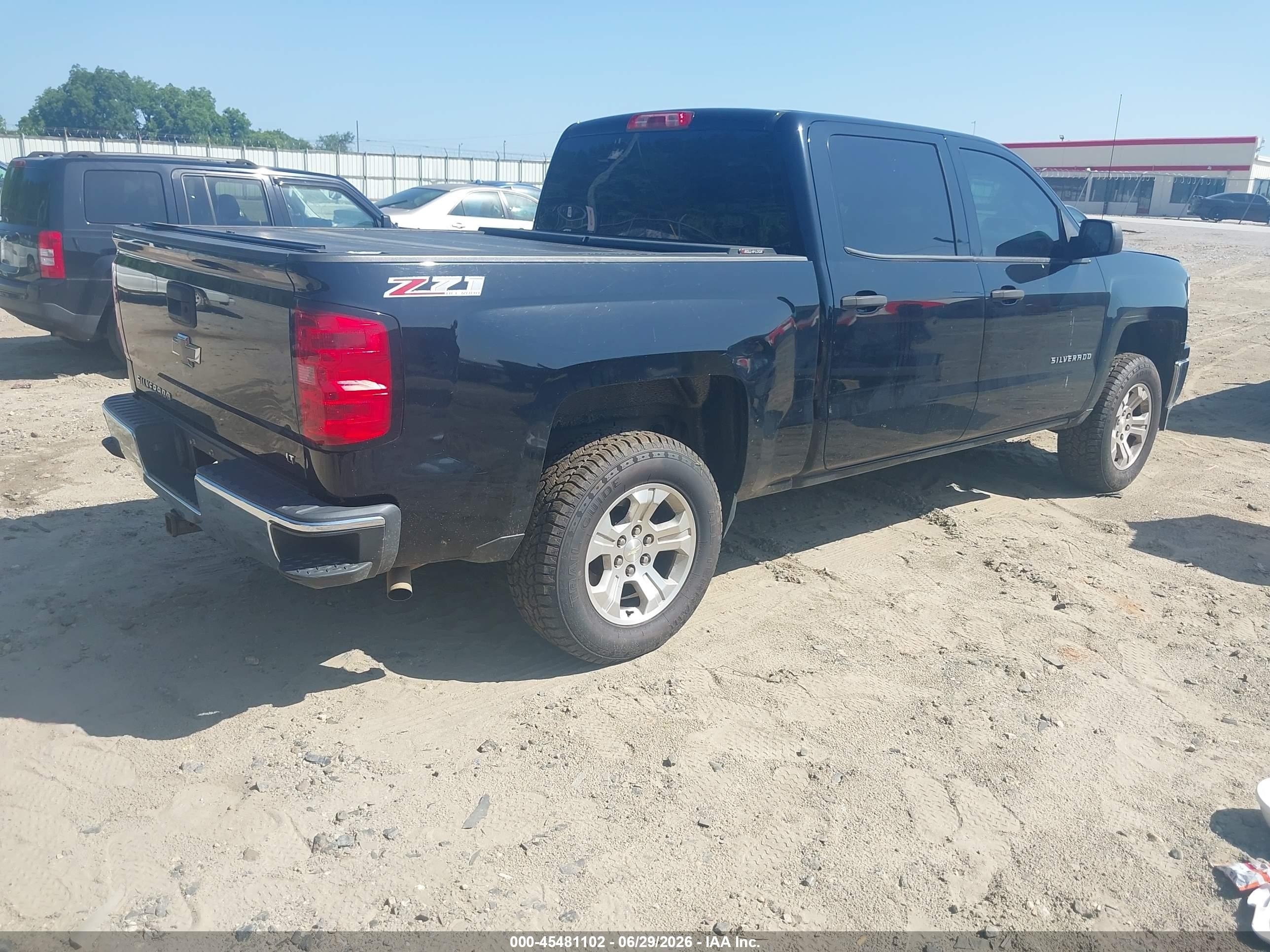 2014 Chevrolet Silverado 1500 Lt Black vin: 3GCUKREC0EG392273