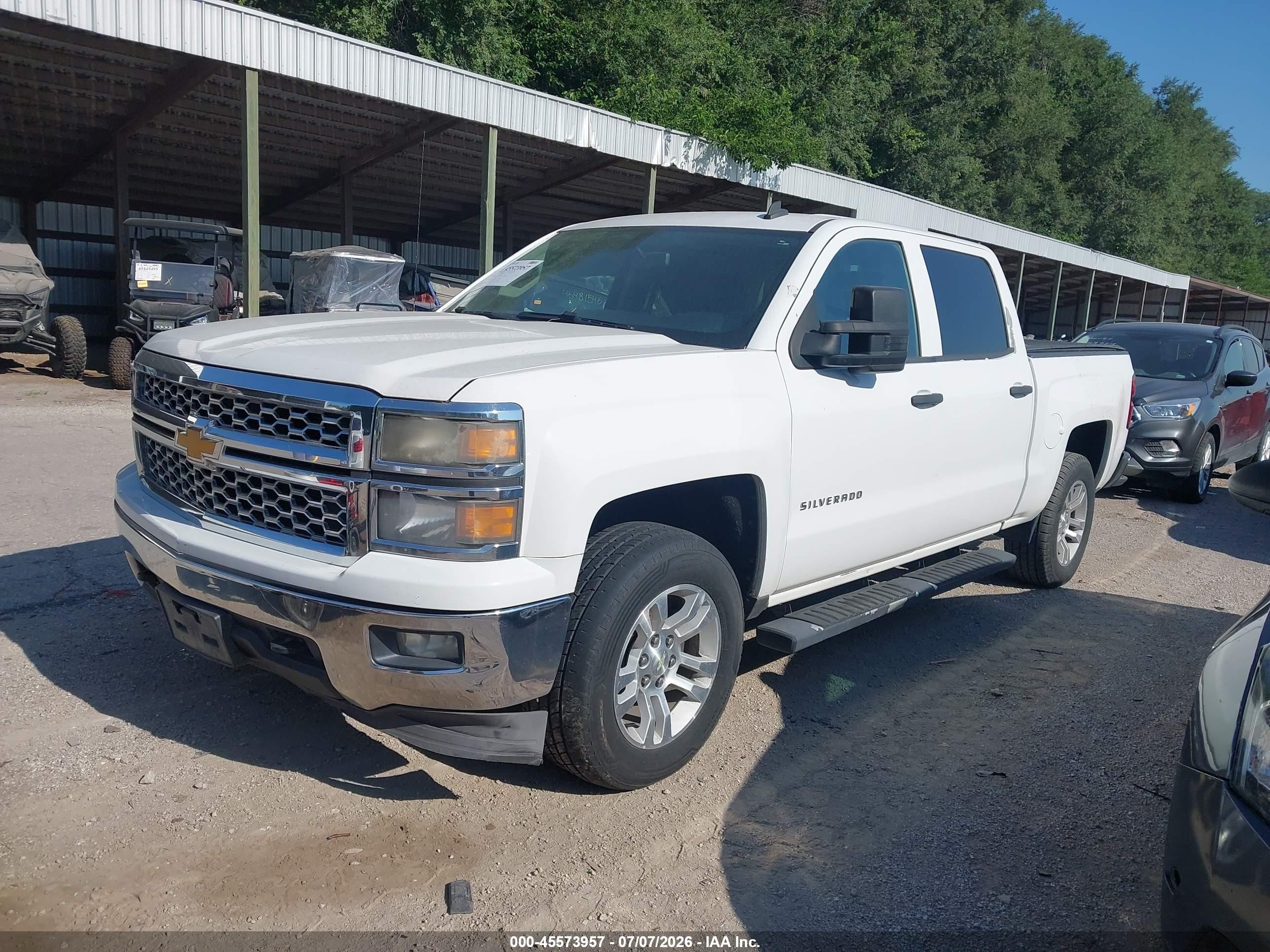 2014 Chevrolet Silverado 1500 Lt White vin: 3GCUKREC0EG399725