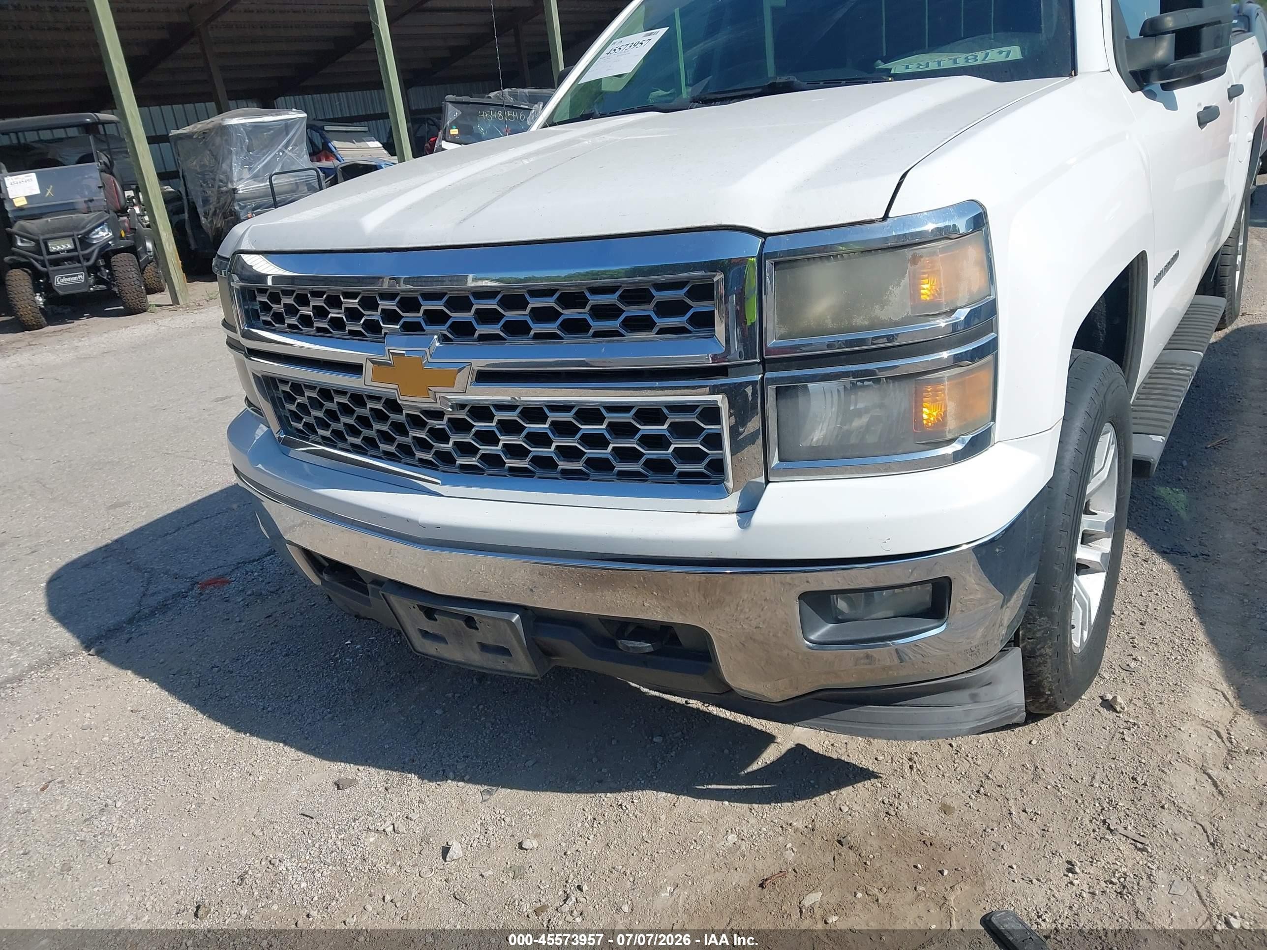 2014 Chevrolet Silverado 1500 Lt White vin: 3GCUKREC0EG399725