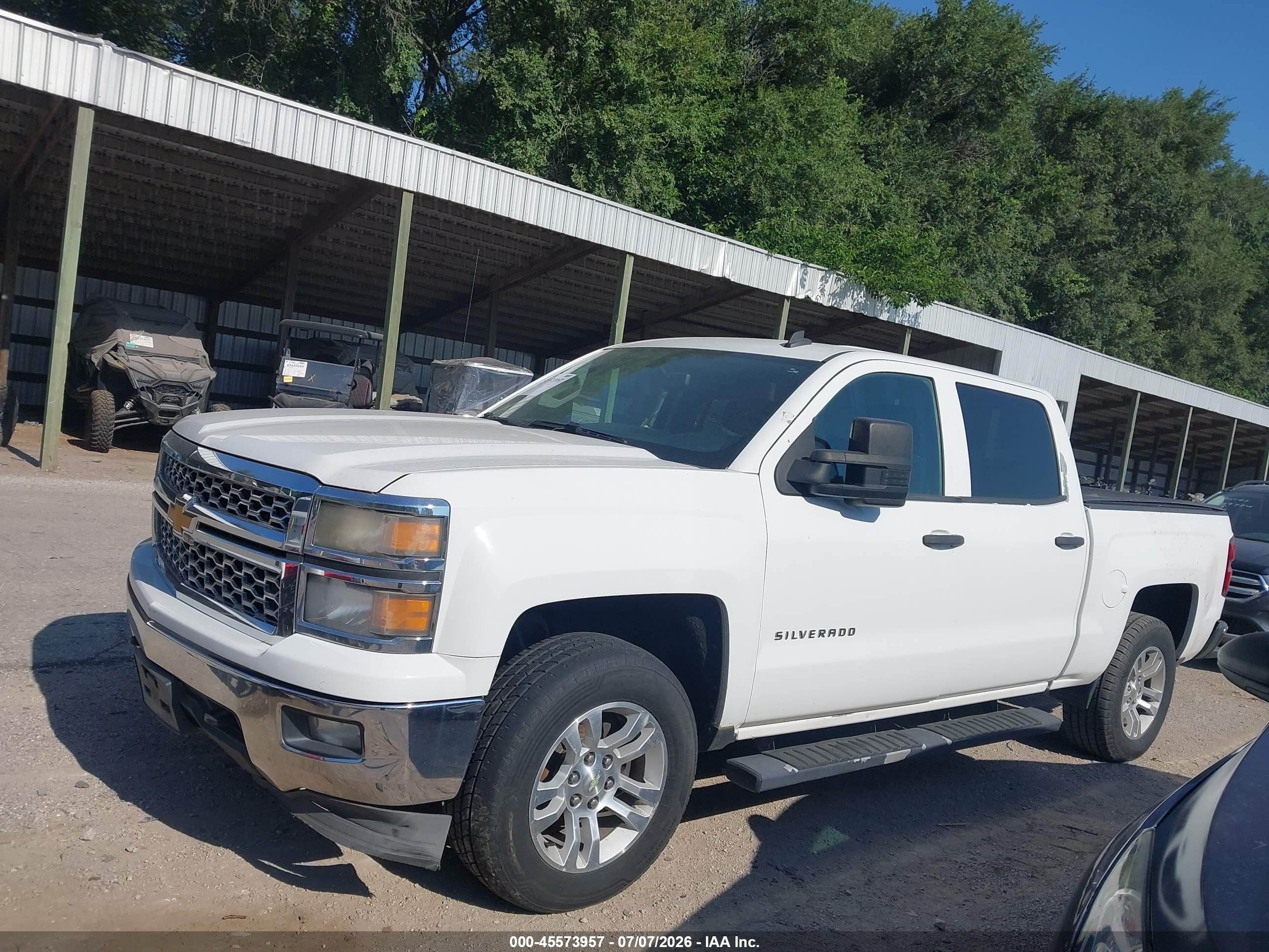2014 Chevrolet Silverado 1500 Lt White vin: 3GCUKREC0EG399725