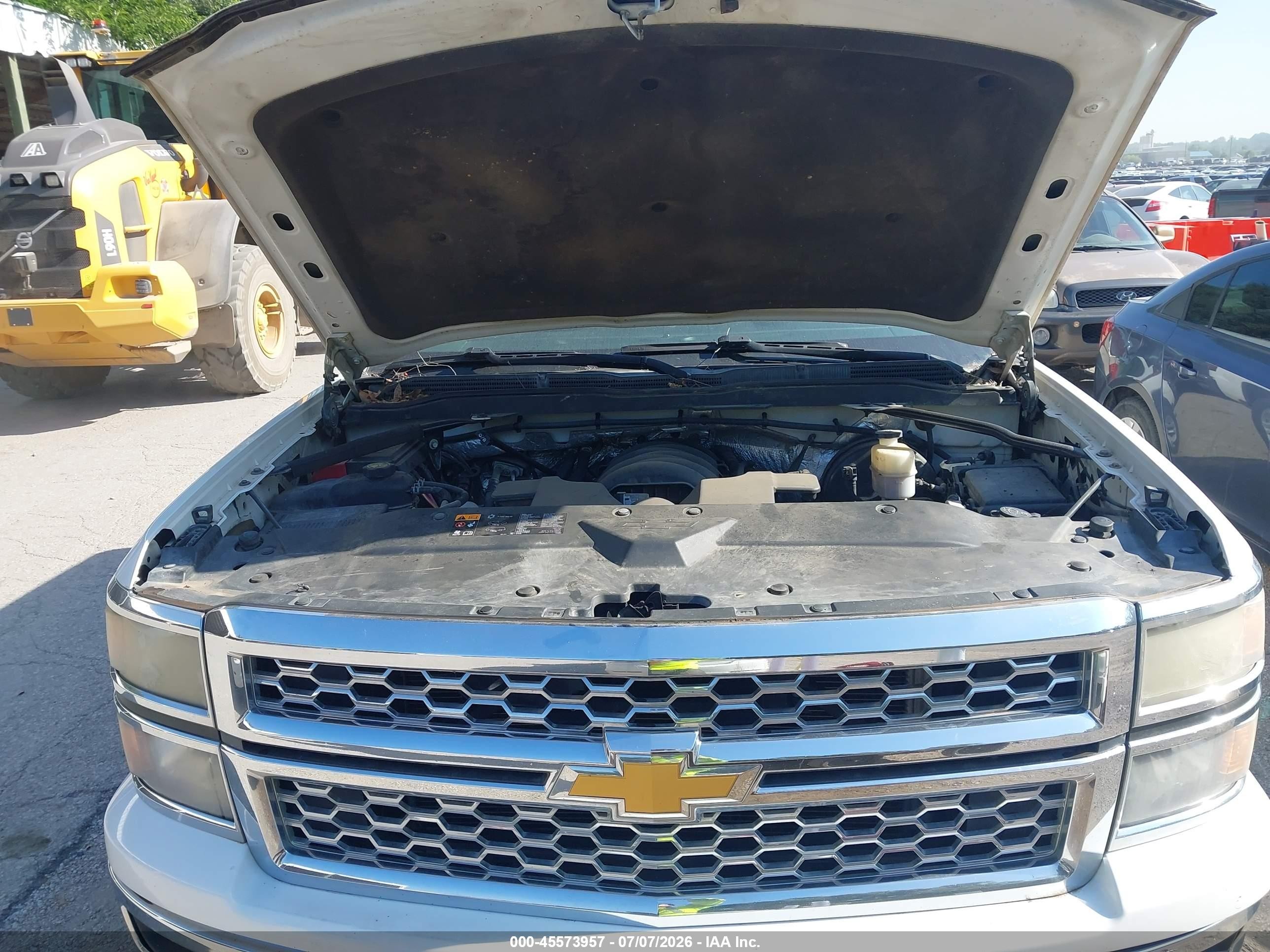2014 Chevrolet Silverado 1500 Lt White vin: 3GCUKREC0EG399725
