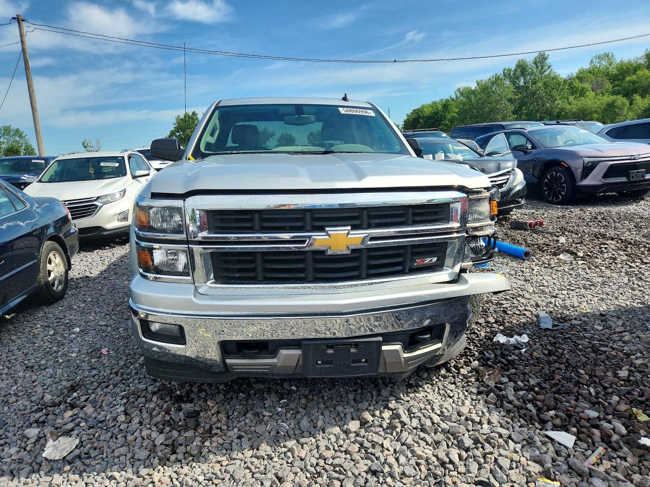 2014 Chevrolet Silverado K1500 Lt Silver vin: 3GCUKREC0EG405720